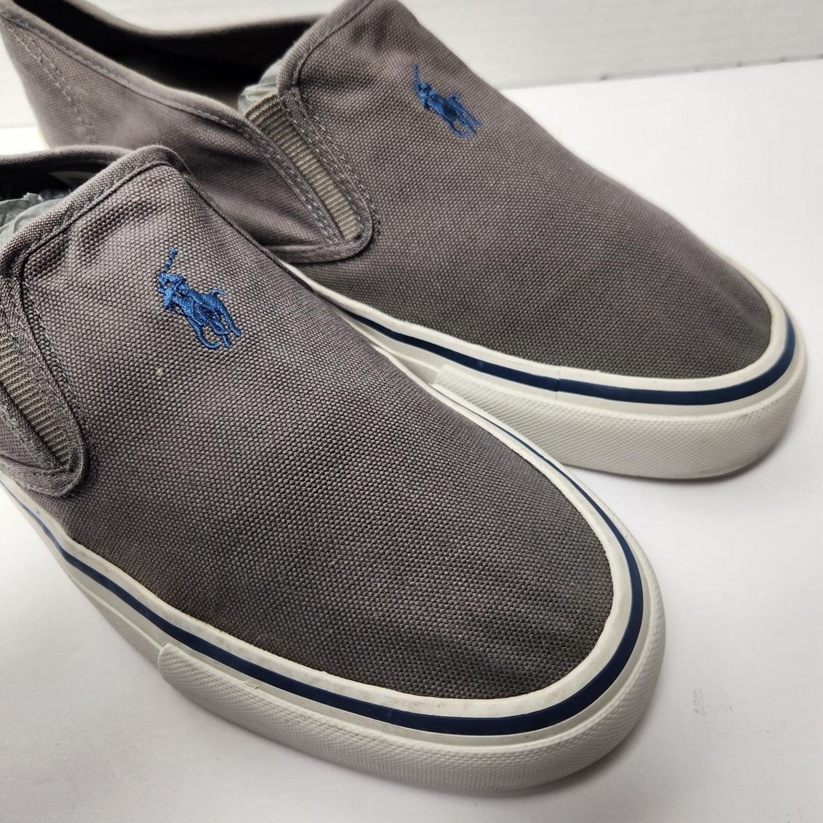 Polo Ralph Lauren Grey Polo Ralph Lauren Slip On Sneakers Size US 10 / EU 43 - 3 Thumbnail