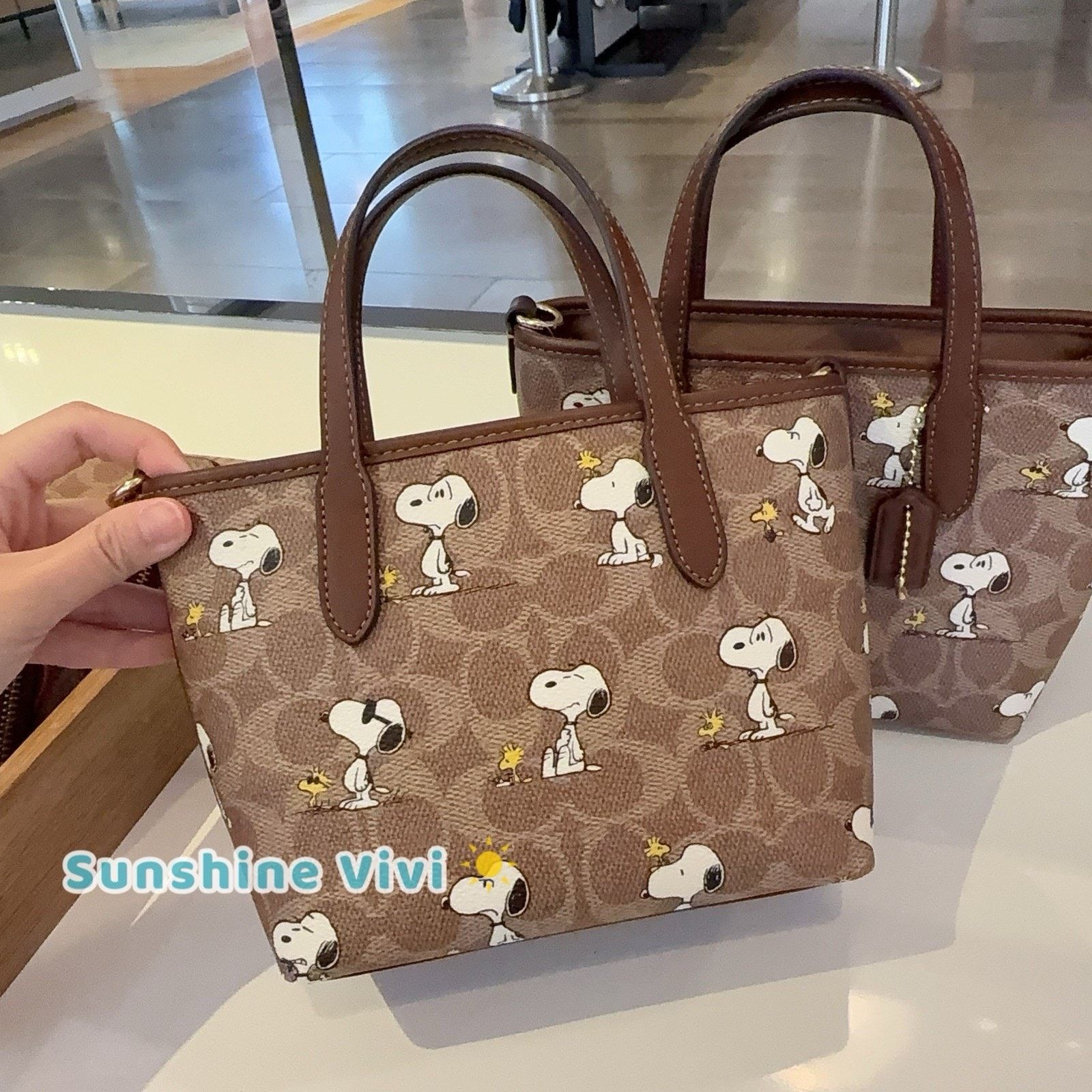 Coach NWT Coach X Peanuts City Mini Tote Bag Snoopy BS83 Size ONE SIZE - 2 Thumbnail