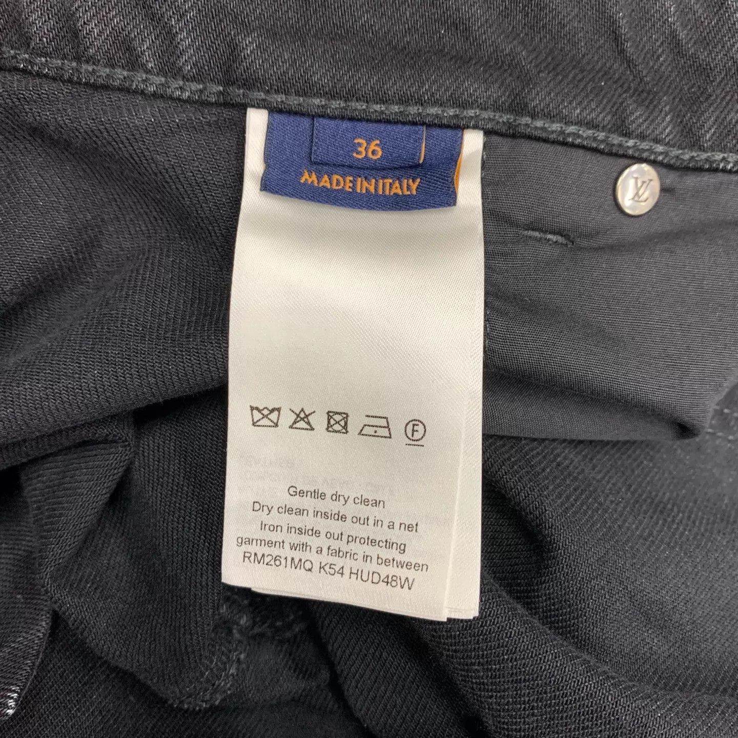 Louis Vuitton LV Black Monogram Distressed Jeans 36 95N 26N Rare Size US 36 / EU 52 - 7 Thumbnail