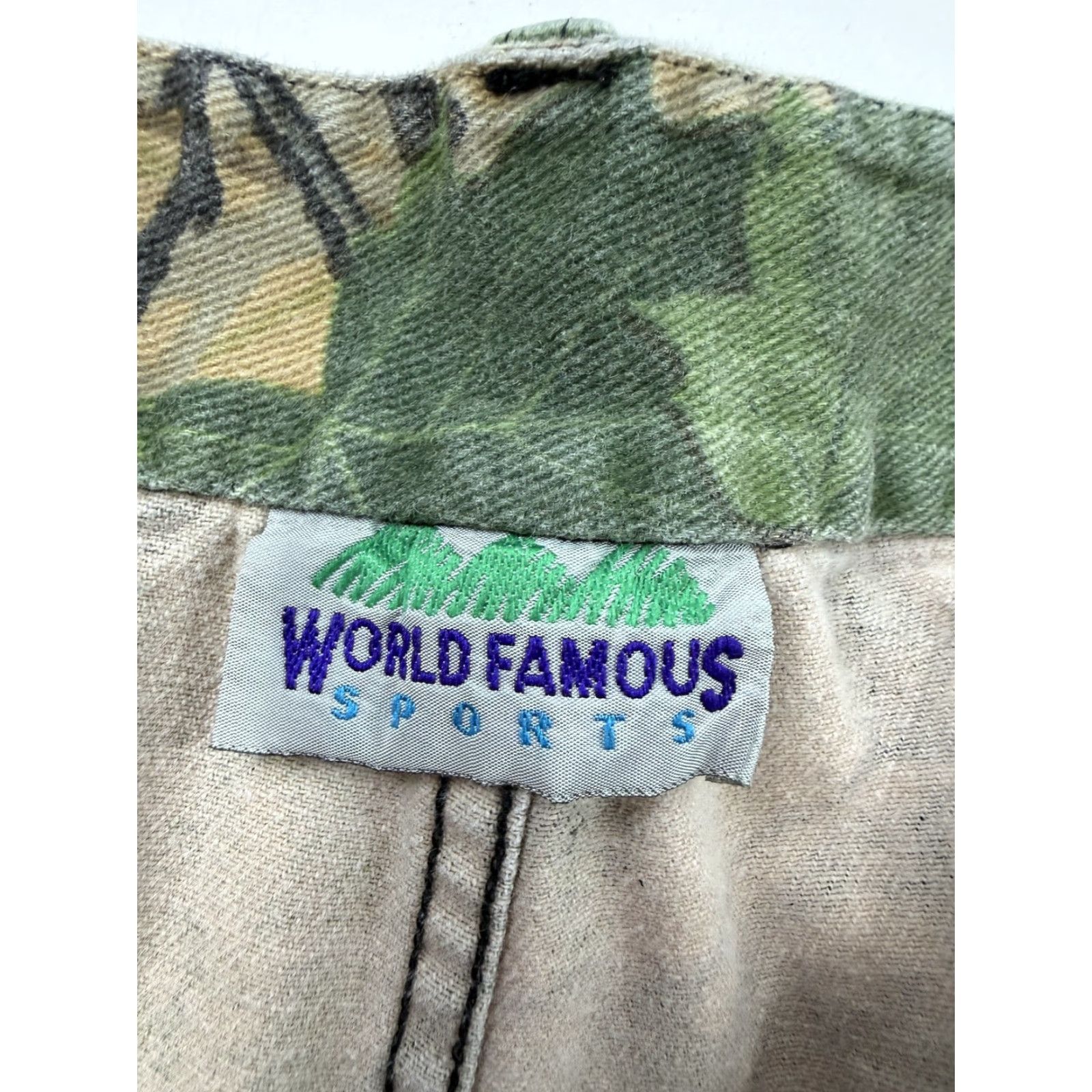 Vintage World Famous Sports Pants Mens XL Green Camo Cargo Adjustable Waist Hunting Size US 36 / EU 52 - 7 Thumbnail
