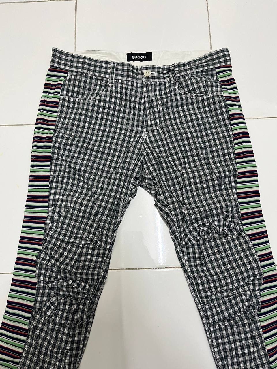 Zucca Zucca Curve Leg Checkered Pants Size US 30 / EU 46 - 3 Thumbnail