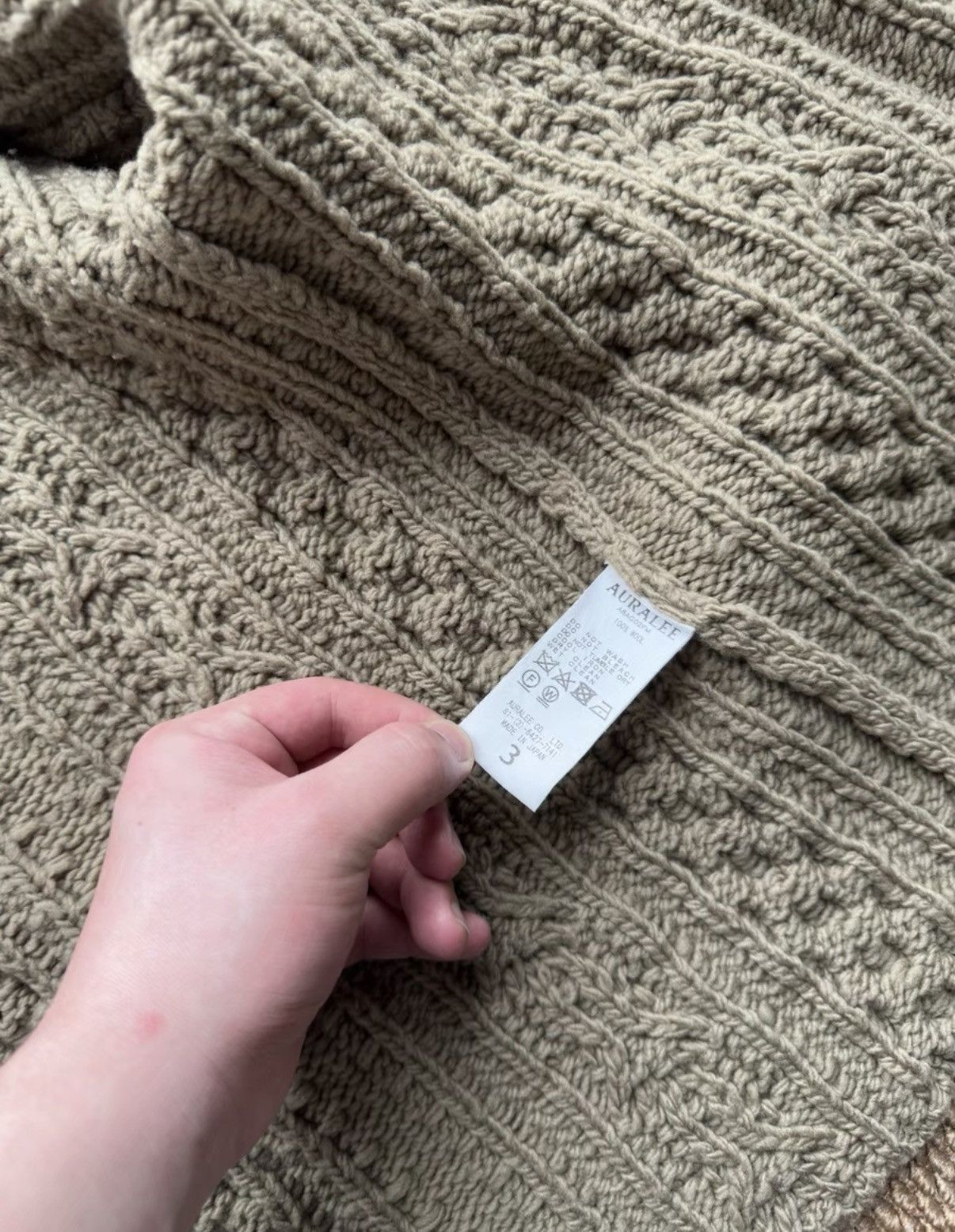 Auralee AURALEE Melange Wool Cable Knit CCardiga K23 Size US L / EU 52-54 / 3 - 5 Thumbnail