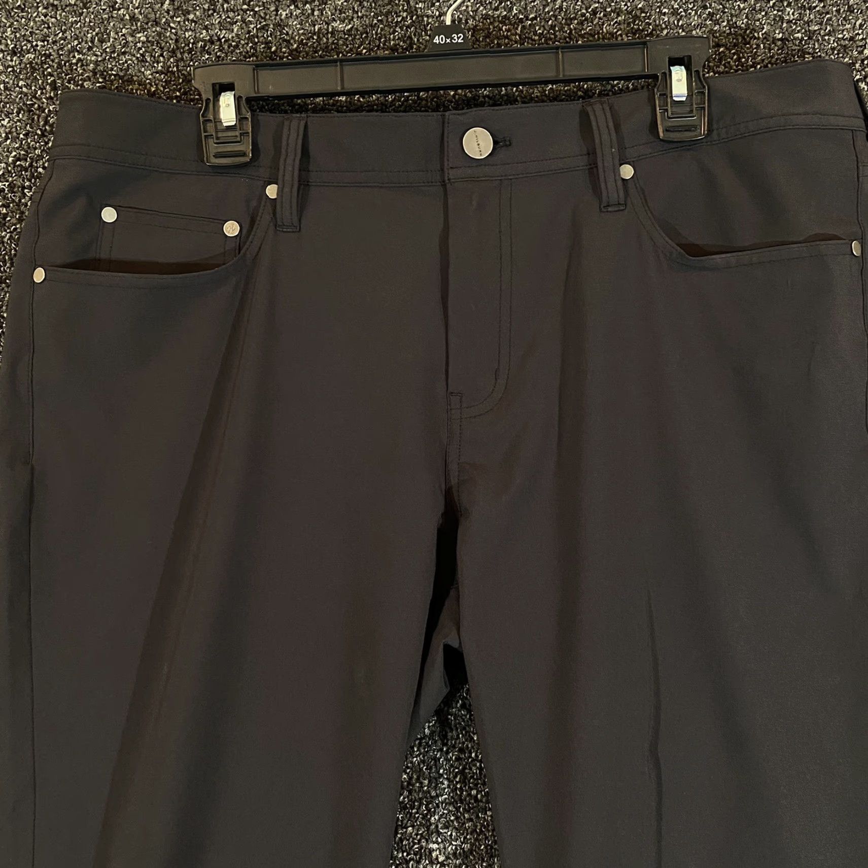 Vintage J Hilburn Pants Mens 38 Regular Dress Pants Black 38W 27L Polyester Casual Mens Size US 38 / EU 54 - 2 Thumbnail