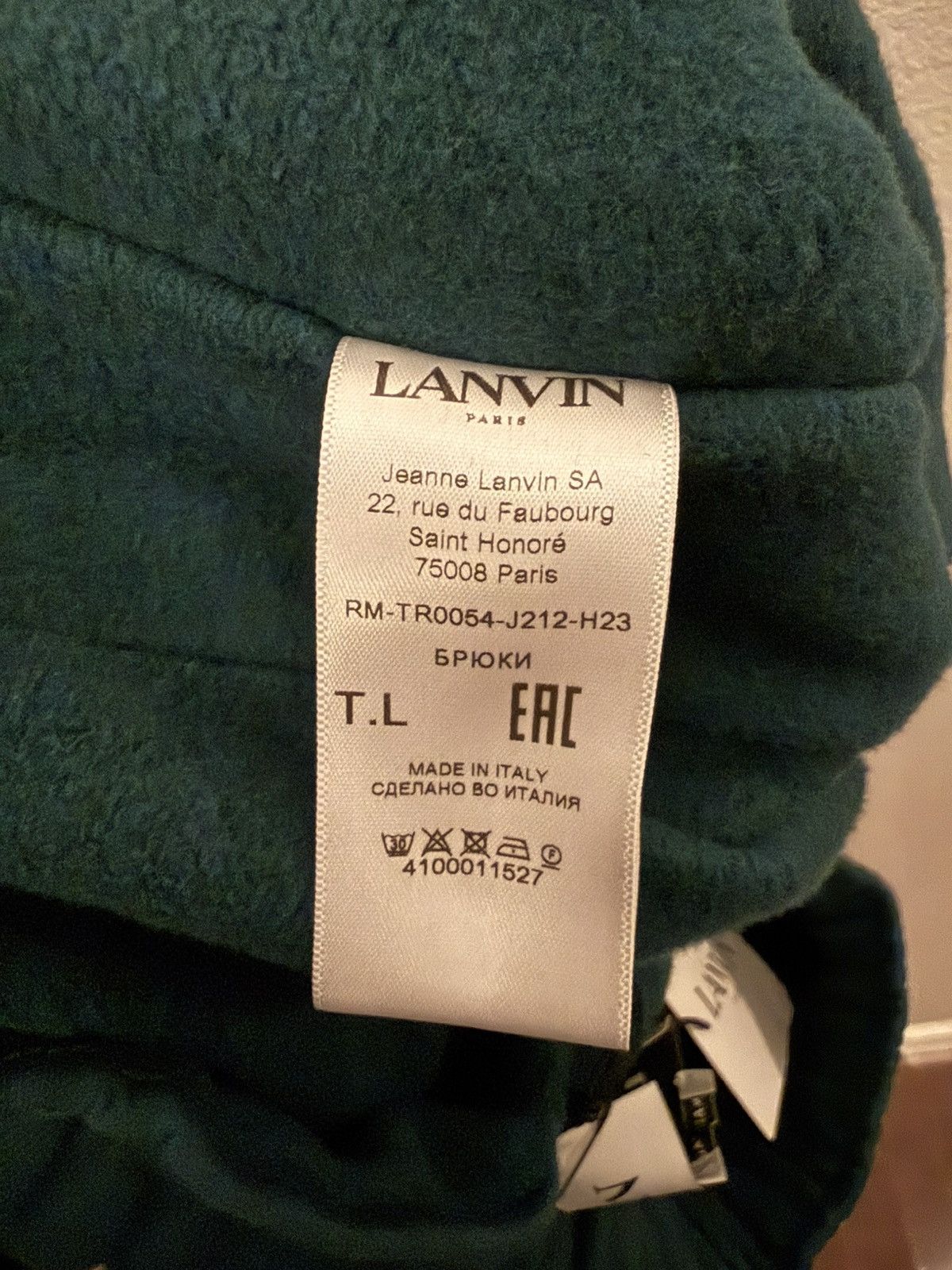 Lanvin Lanvin “Side Curb” Jogger Sweatpants - Dragon Green - Large Size US 34 / EU 50 - 7 Thumbnail