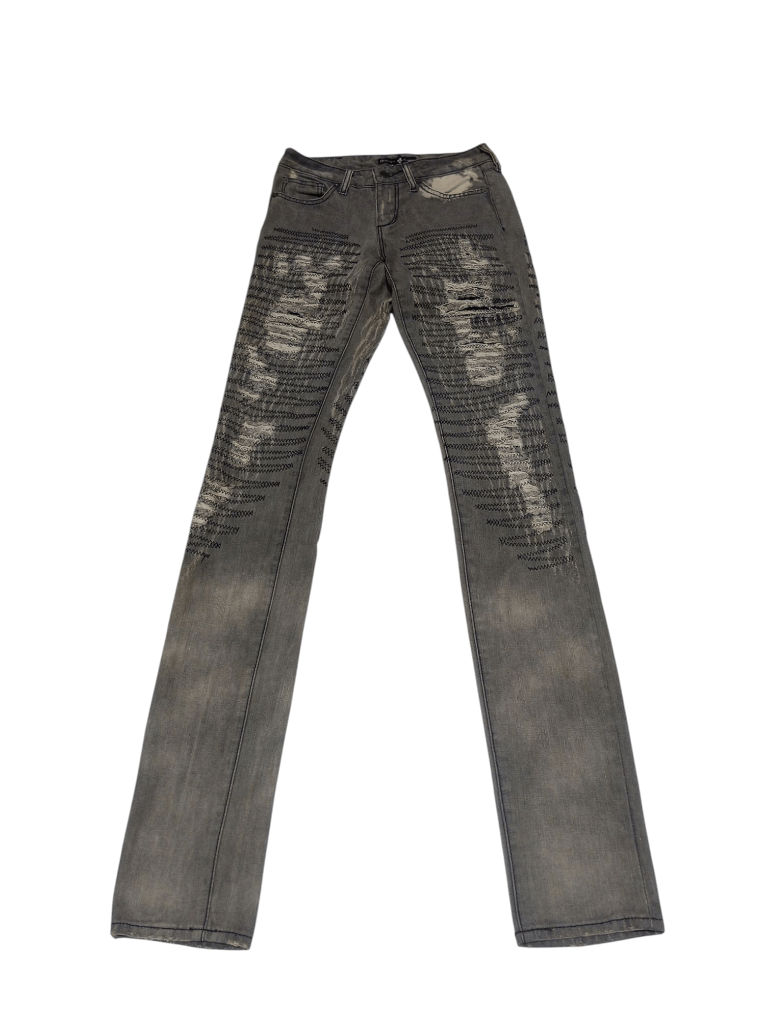 20471120 Vintage divided exclusive dividco by h&m distressed denim Size US 27 - 1 Thumbnail