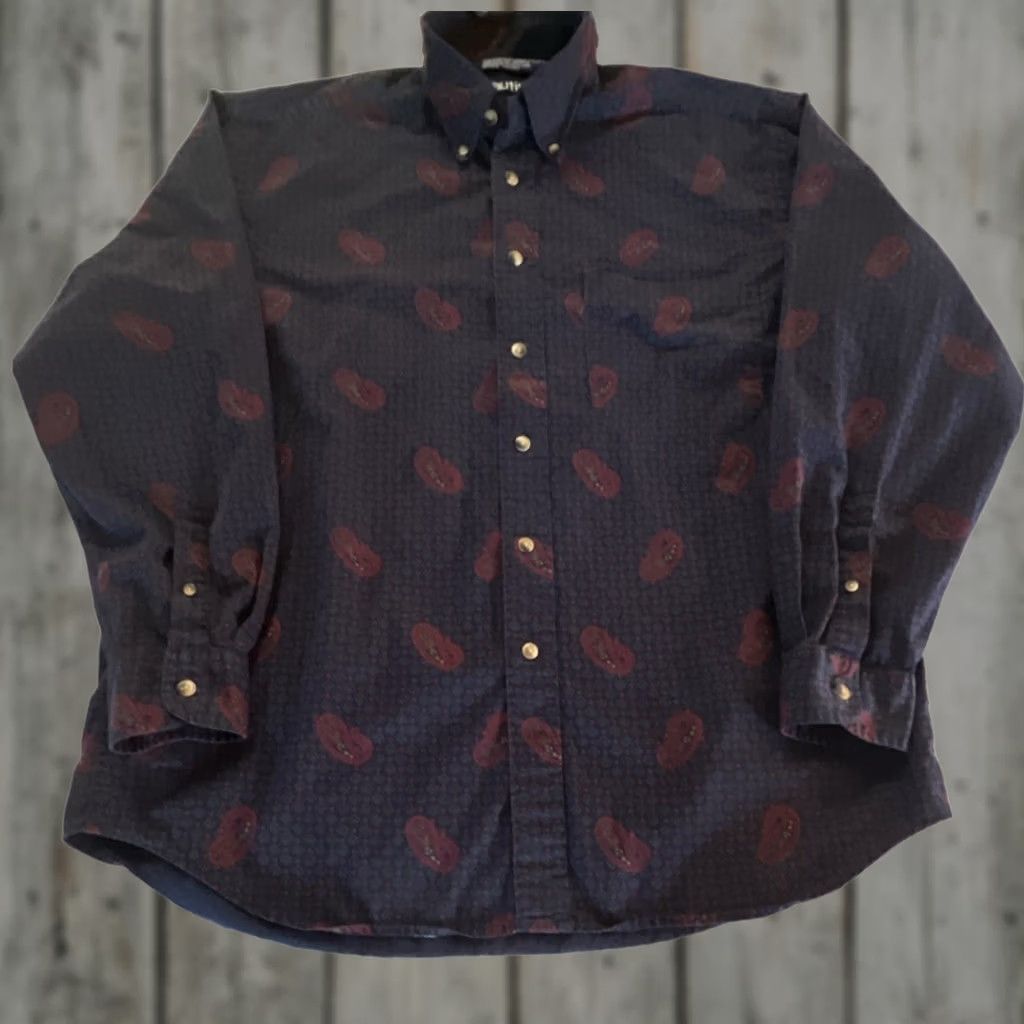 Nautica Nautica Button-Up Shirt Men’s Large Long Sleeve Cotton Paisley Multicolor Button-Down Collared (Preppy) Regular Size US L / EU 52-54 / 3 - 1 Thumbnail