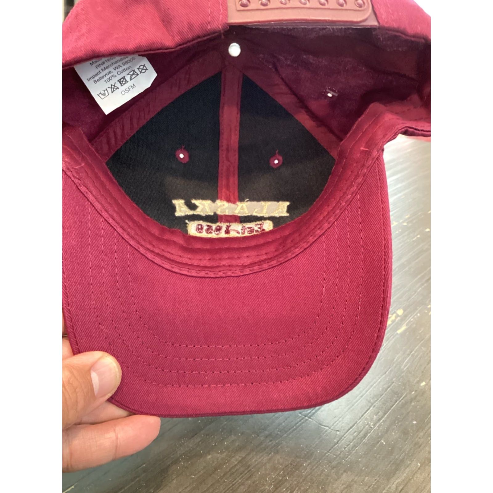 Vintage ALASKA 1959 Red Adjustable Snapback Baseball Cap Men Size ONE SIZE - 7 Thumbnail