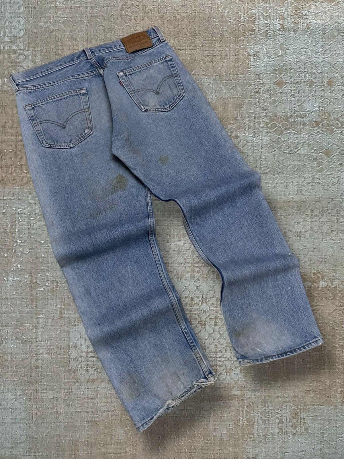Levi's Vintage Clothing Vintage 1990s Designer Levis 501XX Distressed Classic Denim Size US 34 / EU 50 - 13 Thumbnail