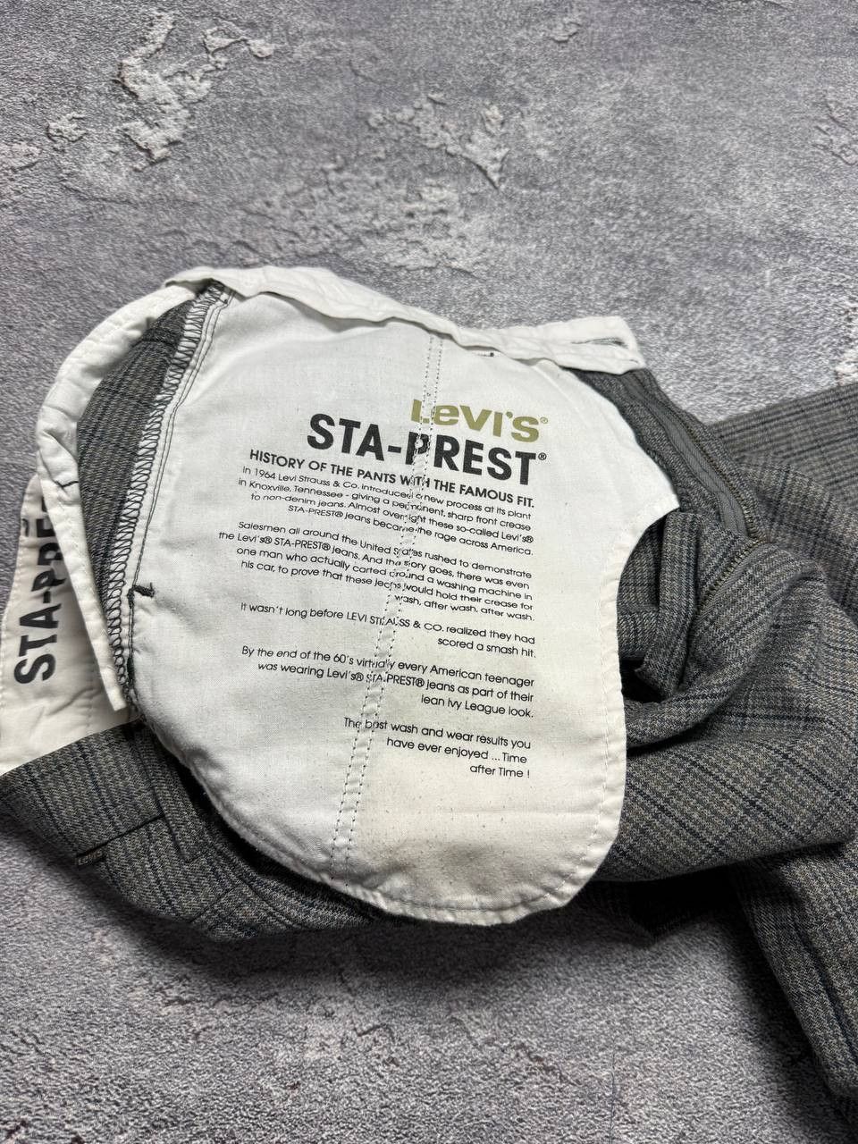 Levi's Levi's Sta-Prest Grey Check Casual Chino Pants Size US 32 / EU 48 - 10 Thumbnail