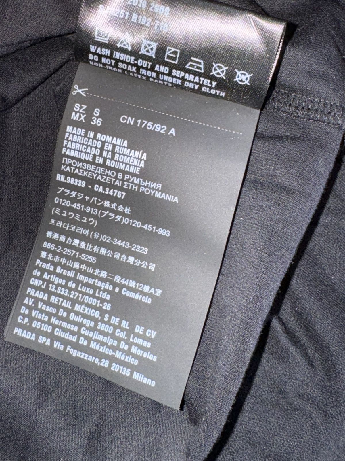 Prada Prada black t shirt with logo and nylon size S Size US S / EU 44-46 / 1 - 8 Thumbnail