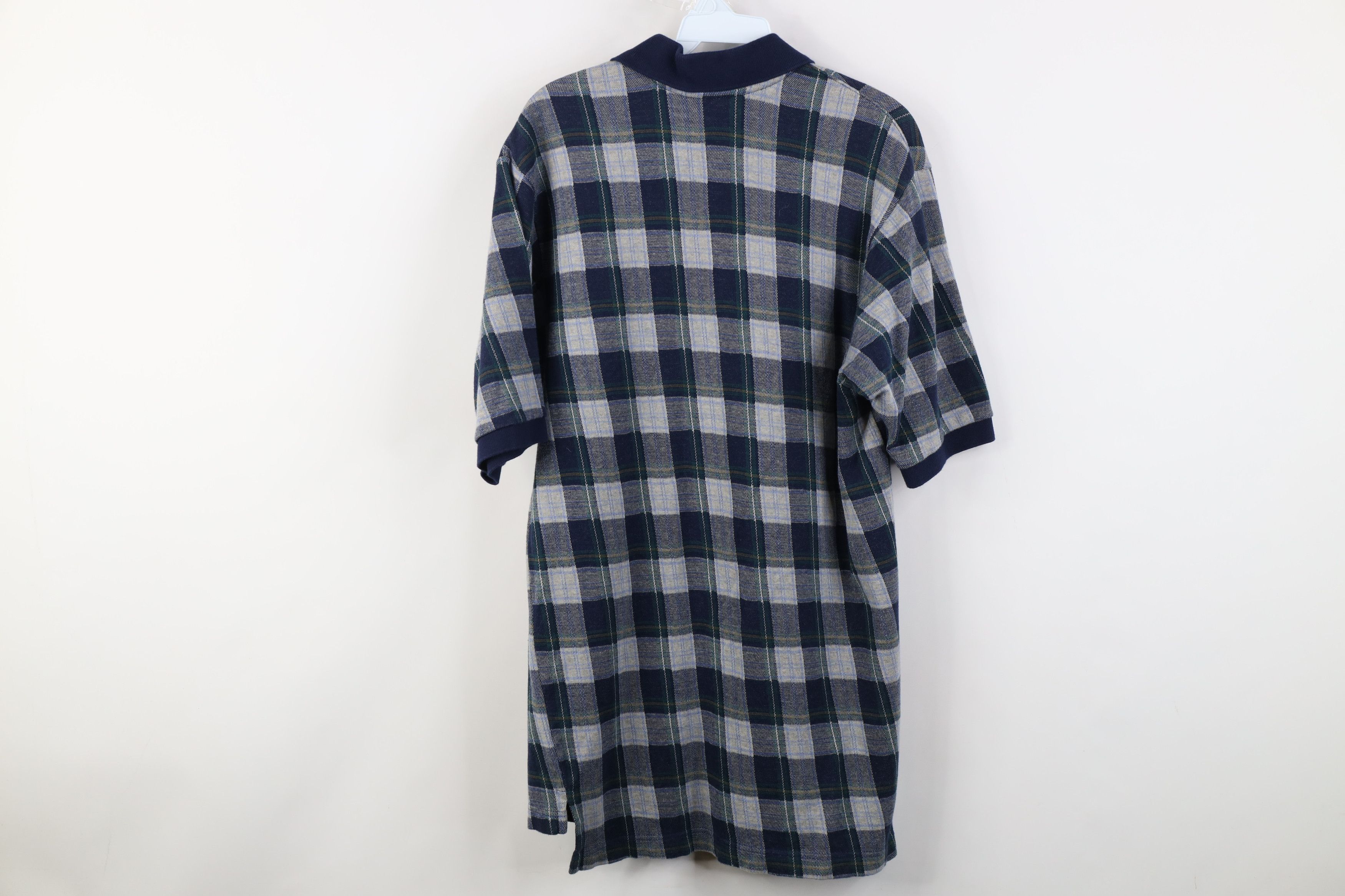 Vintage Vintage 90s Streetwear Cotton Knit Golf Polo Shirt Plaid USA Size US M / EU 48-50 / 2 - 10 Thumbnail