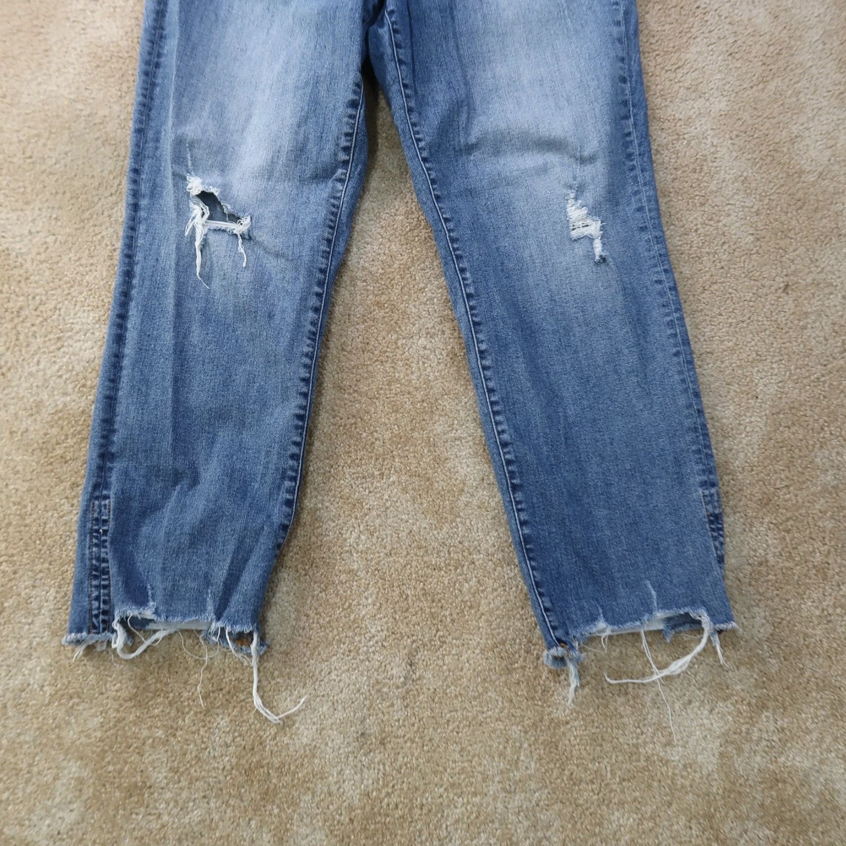 Vintage Maurices Jeans High Rise Boyfriend Women's 14W Blue Stretch Denim Button Fly 5-Pocket Design Regular Inseam 28 in . Size 36" / US 14 / IT 50 - 2 Thumbnail