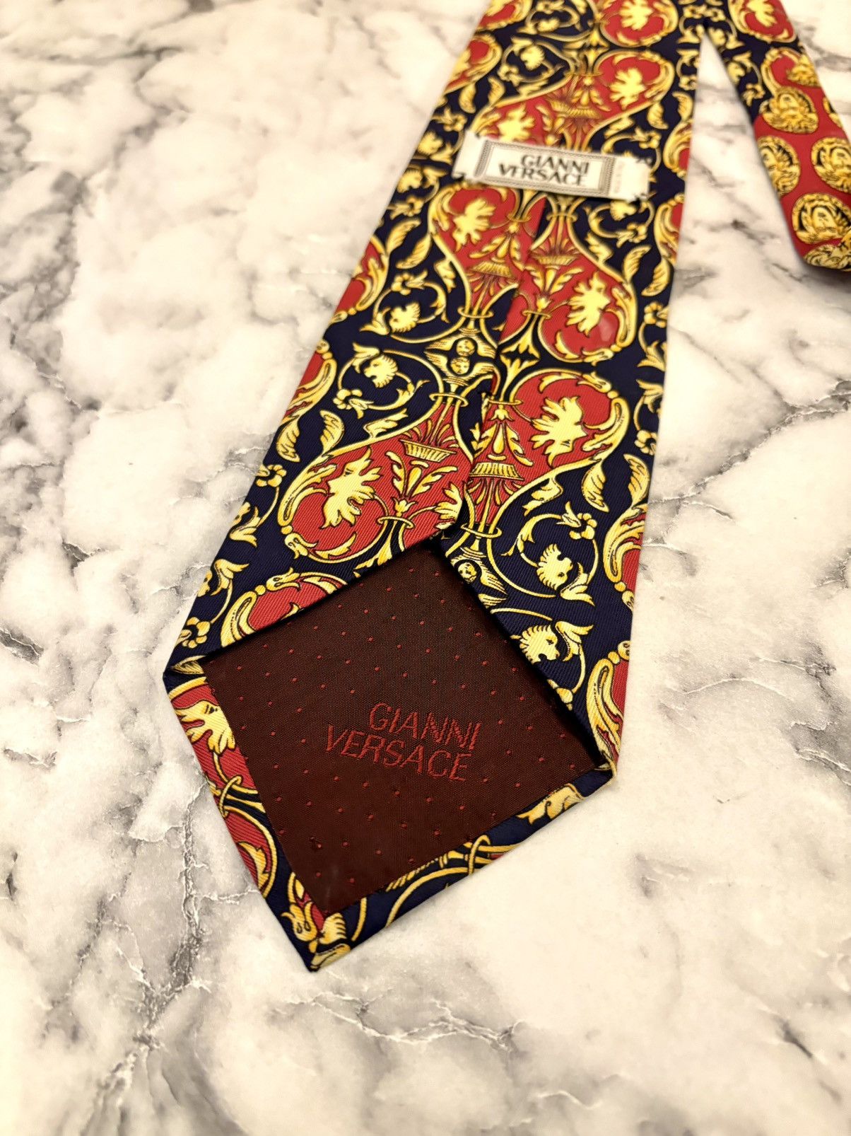 Versace Rare 90s Gianni Versace baroque silk tie Size ONE SIZE - 3 Thumbnail
