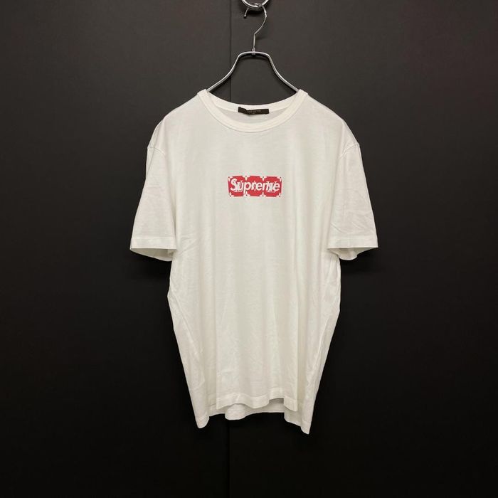 Lv supreme box hot sale logo t shirt