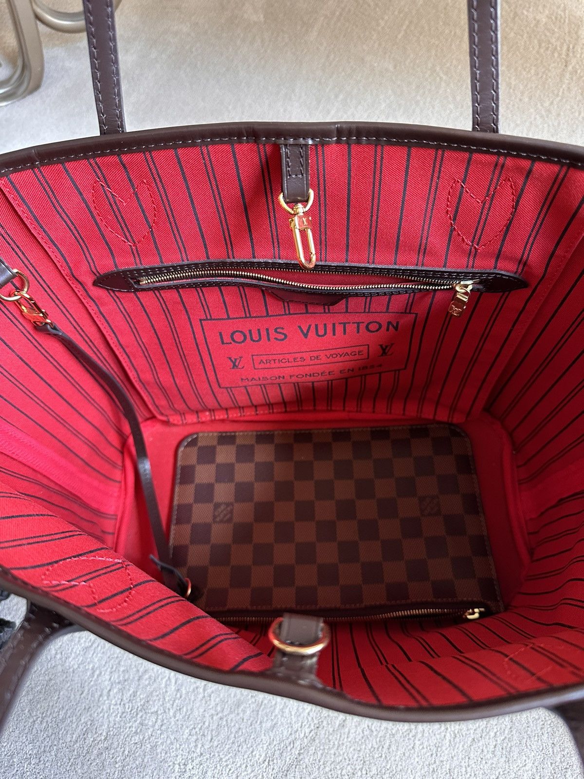 Louis Vuitton Louis Vuitton Damier Ebene Neverfull Size ONE SIZE - 4 Thumbnail