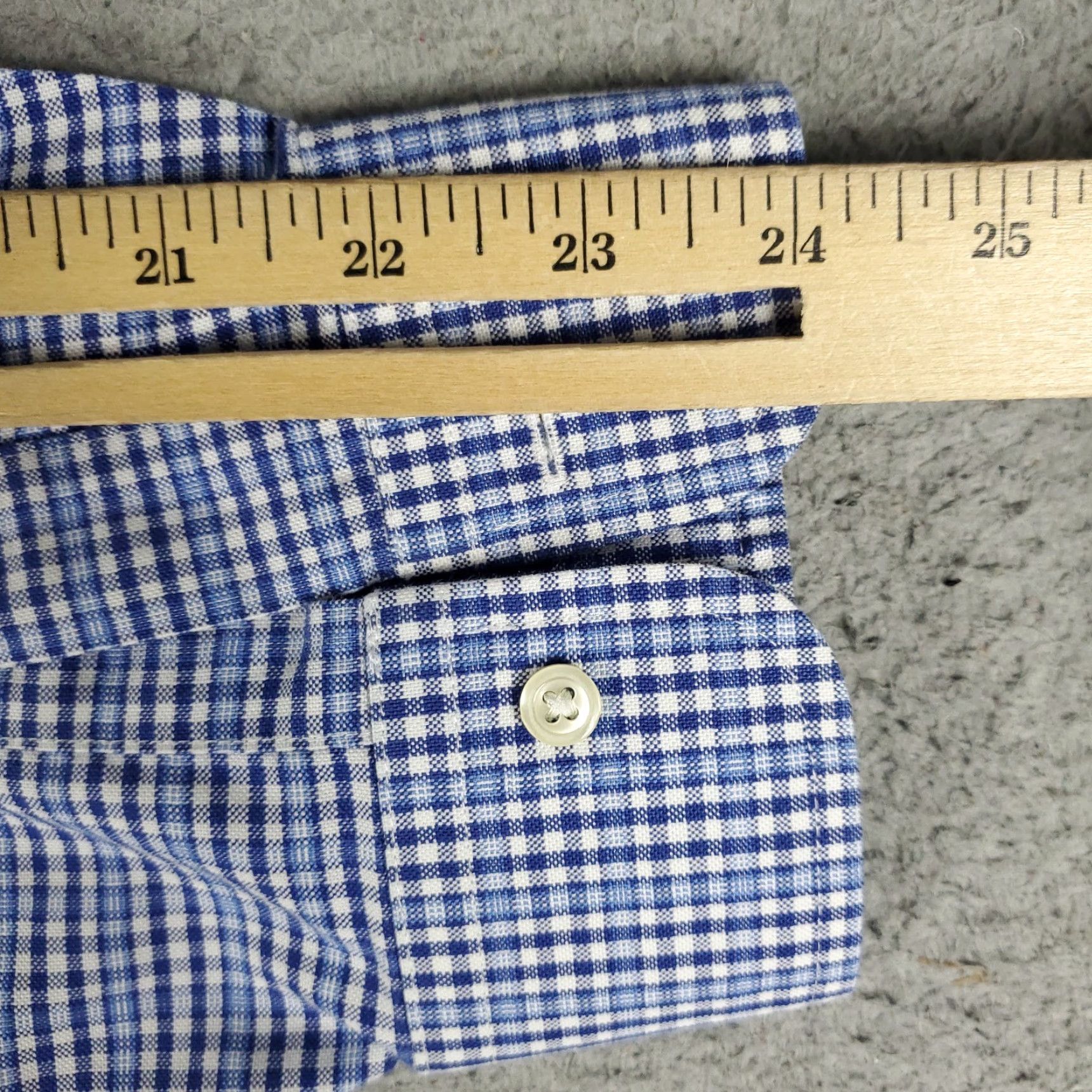 Brooks Brothers Brooks Brothers Shirt Mens 17 Blue Plaid Regent Dress Button Up Long Sleeve Size 46R - 6 Thumbnail