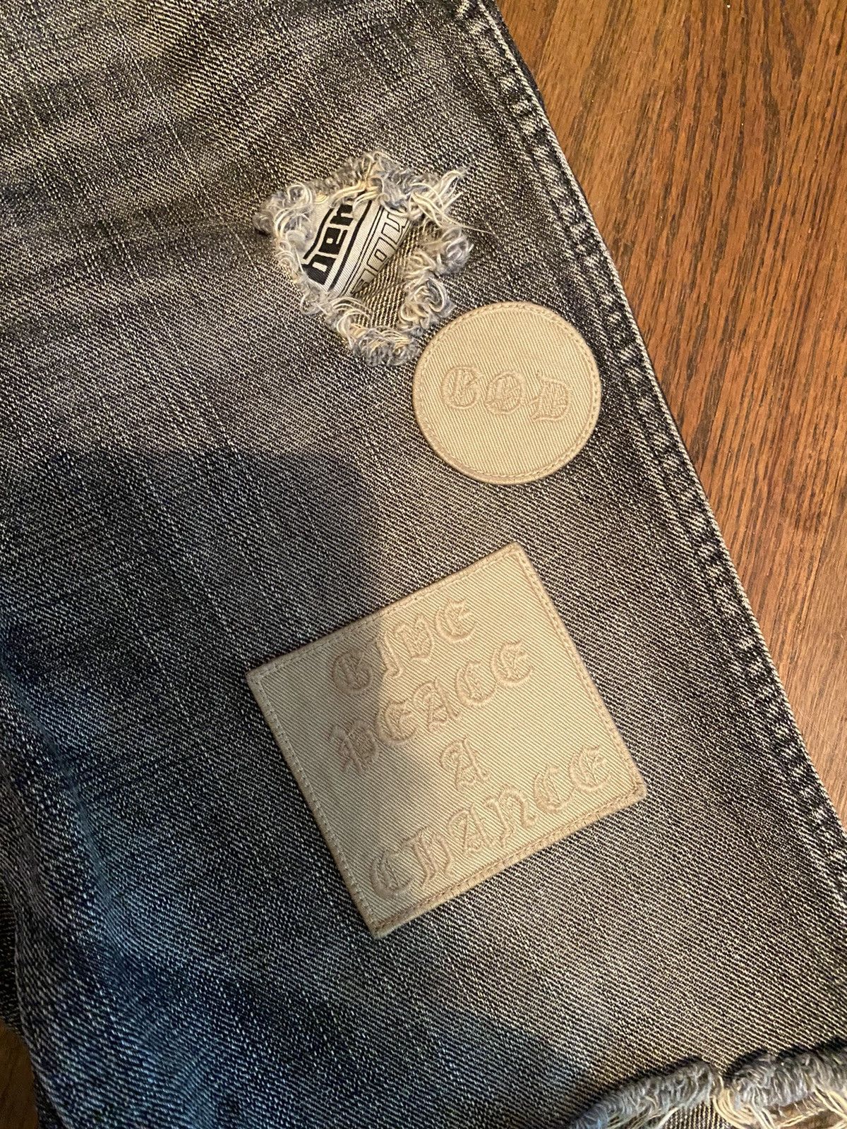 Japanese Brand × Number (N)ine × Takahiromiyashita The Soloist. Number (N)ine 04AW “give peace a chance” denim cut off Size US 30 / EU 46 - 9 Thumbnail