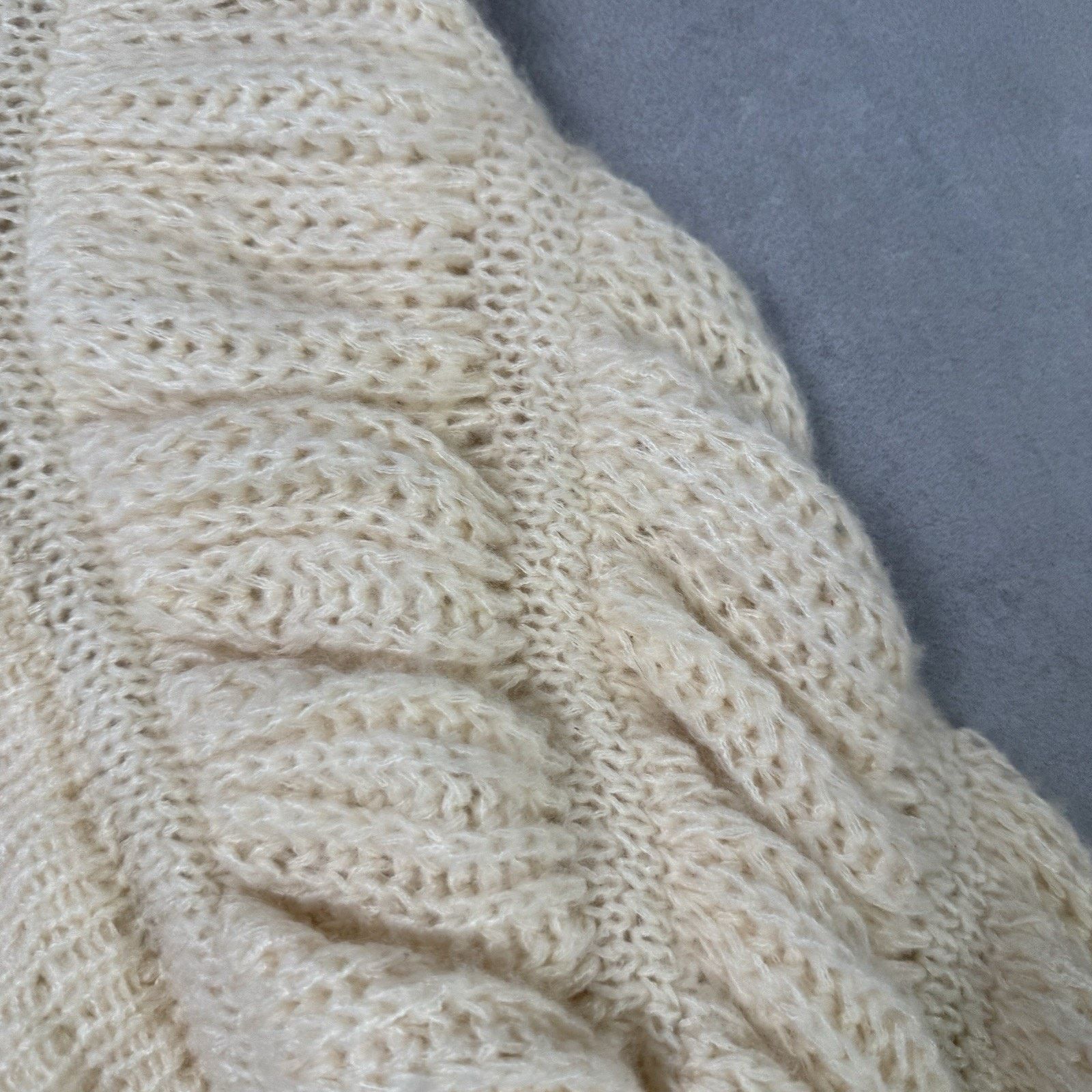Vintage Gelato Pique Women Cardigan Sweater Free Size Beige Size ONE SIZE - 5 Thumbnail