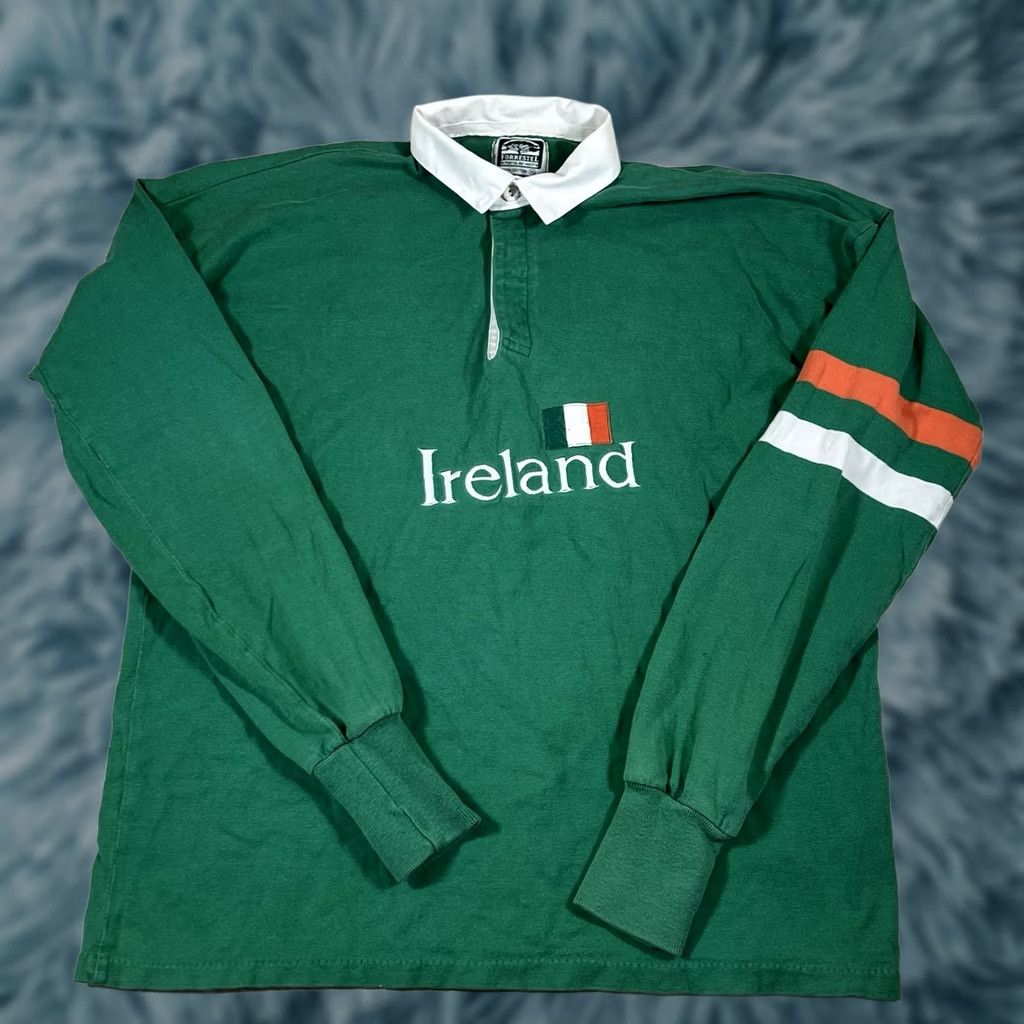 Vintage VINTAGE Forrestel Polo Shirt Mens XL Rugby Ireland Embroidered Green Long Sleeve Size US XL / EU 56 / 4 - 1 Thumbnail
