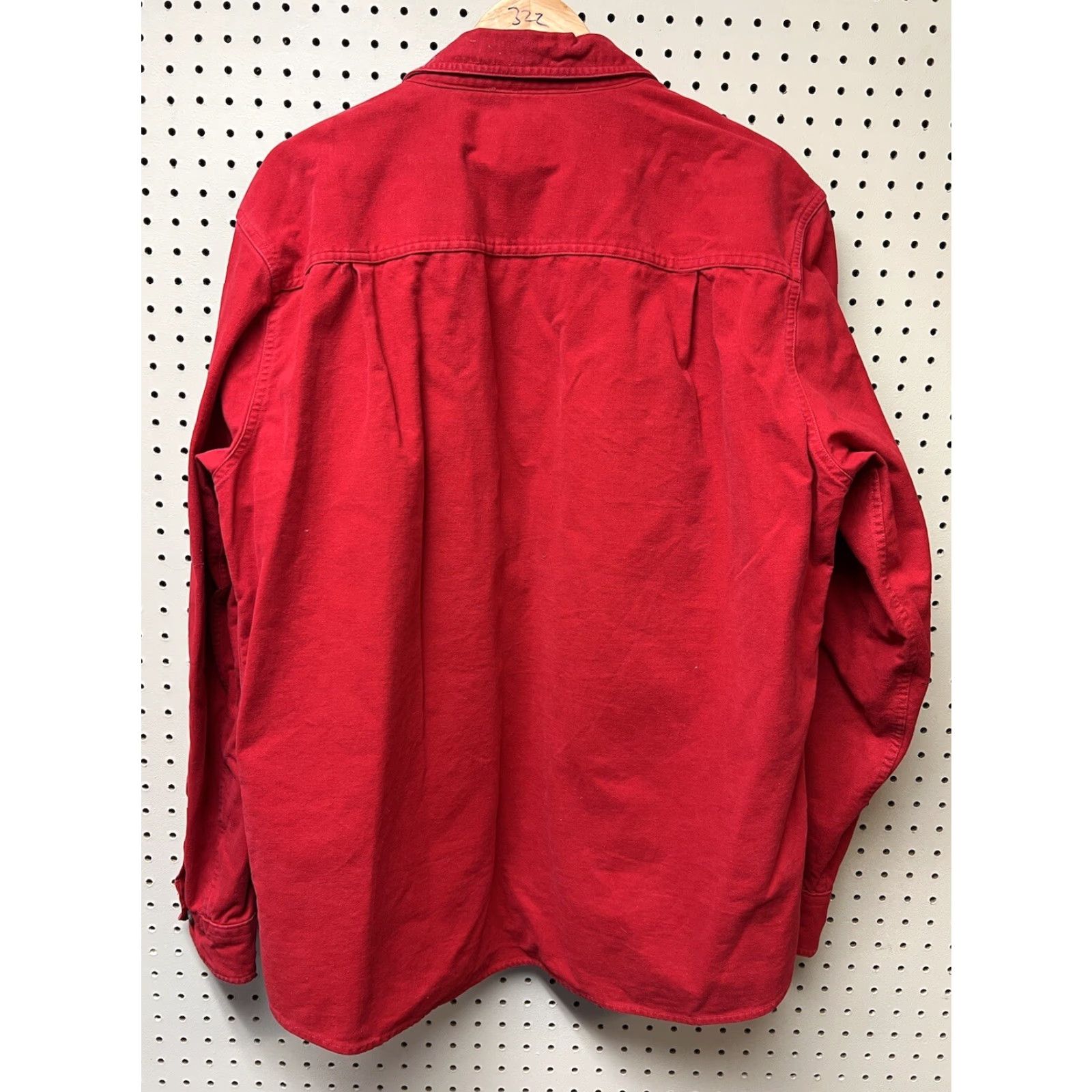 Vintage Woolrich Shirt Men’s Long Sleeve Button-Down Work Shirt L Red Cotton Flannel Button-Up Regular Collared Vintage No Size US L / EU 52-54 / 3 - 2 Thumbnail
