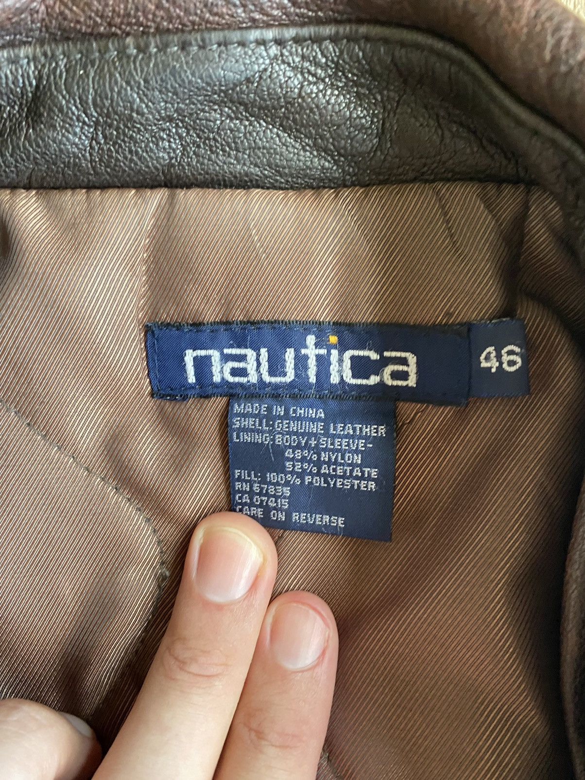 Nautica Vintage Nautica leather jacket Size US L / EU 52-54 / 3 - 4 Thumbnail