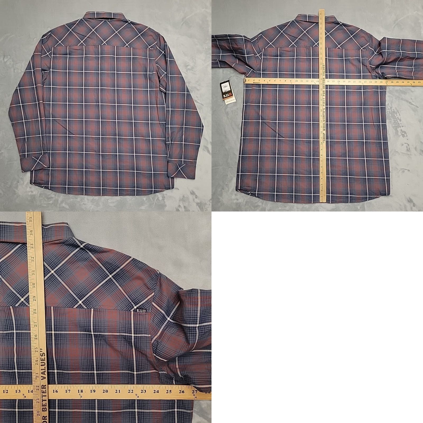 Vintage VINTAGE? (No) 5.11 Tactical Shirt Mens 2XL Red Gunner Rapid Draw Snap Long Sleeve Flap Pocket Button-Up Plaid Casual Outdoor Mens Size US XXL / EU 58 / 5 - 8 Thumbnail