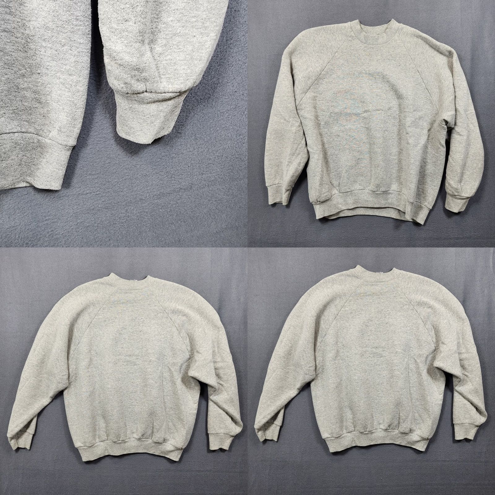 Fruit Of The Loom VINTAGE Fruit of the Loom Crewneck Sweatshirt Mens 2XL Gray Blank Pullover Sweatshirt Mens Clothing Sweatshirt Men’s Crew Neck 2XL Gray FOTL Size US XXL / EU 58 / 5 - 9 Thumbnail