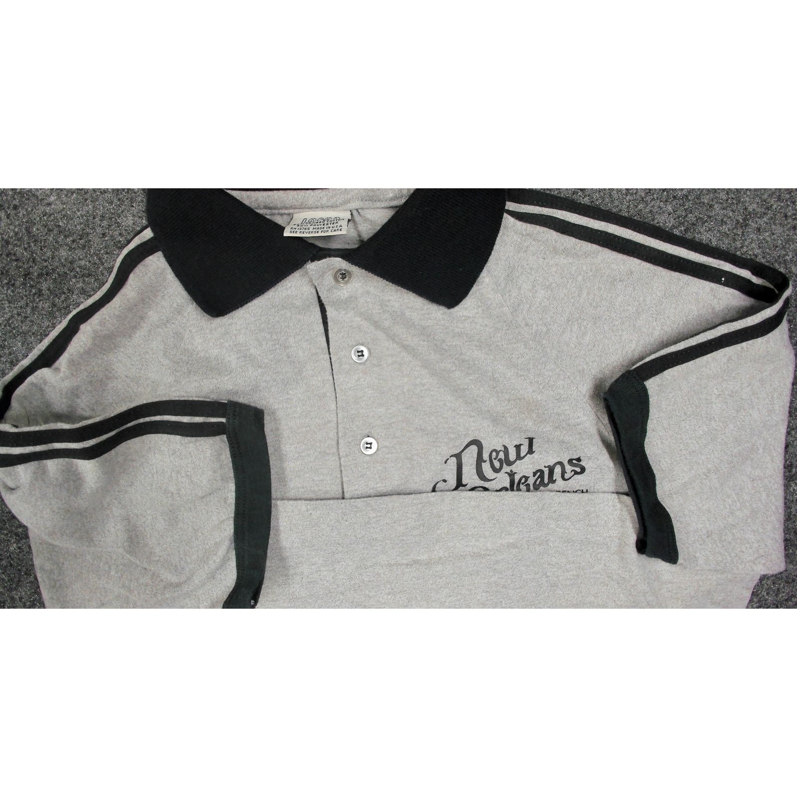 Fruit Of The Loom 80s FOTL Indie Sleaze Striped Raglan Polo Shirt Size US S / EU 44-46 / 1 - 7 Thumbnail