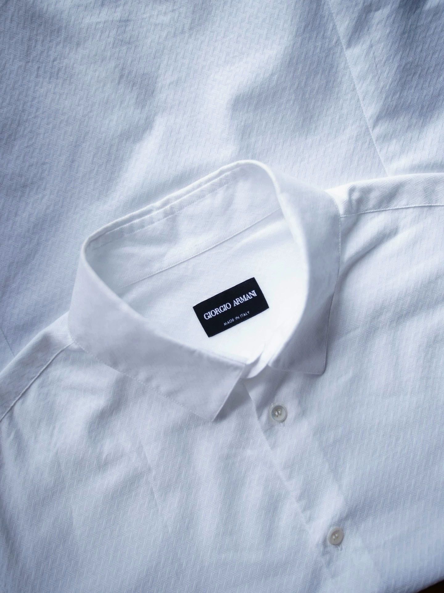 Giorgio Armani White Long Sleeve Button-Up Shirt Size US L / EU 52-54 / 3 - 5 Thumbnail