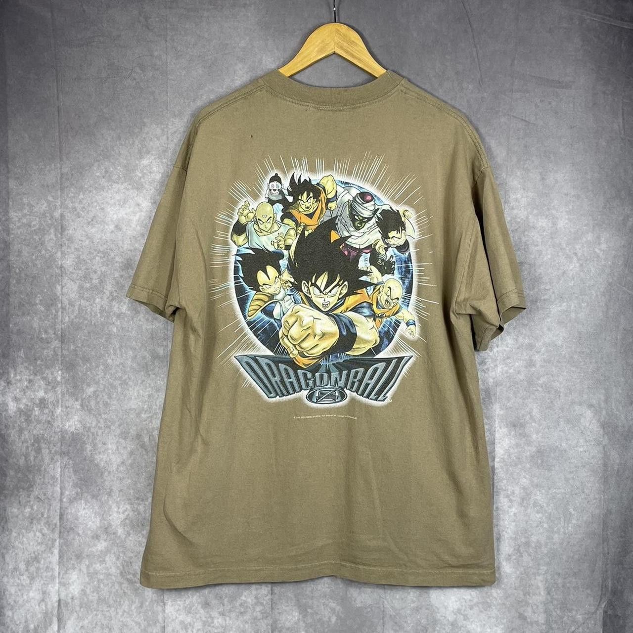 image of Vintage 1998 Dragon Ball Z Fighters Tee in Tan, Men's (Size XL)