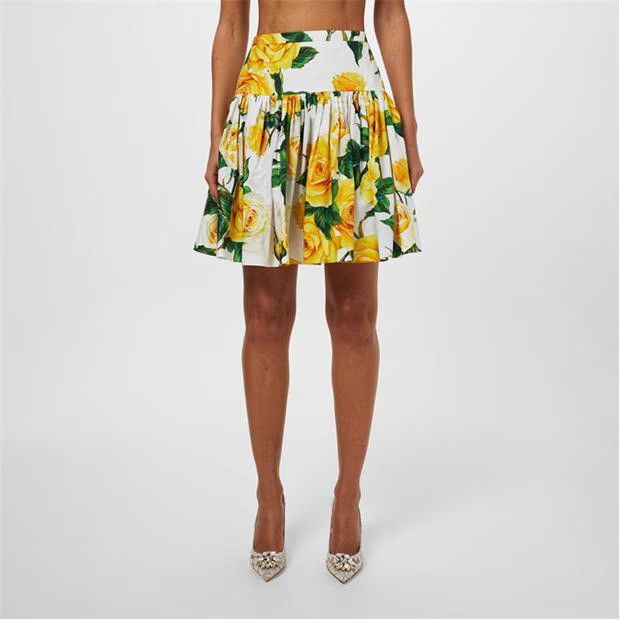 Dolce & Gabbana o1g2r1mq1024 Cotton Poplin Floral Mini Skirts in Multicolor Size 27" / US 4 / IT 40 - 3 Thumbnail