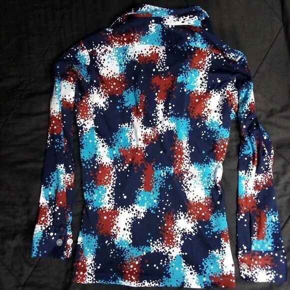 Other Vintage Joel California Splatter Polyester Disco Shirt Size US S / EU 44-46 / 1 - 5 Thumbnail