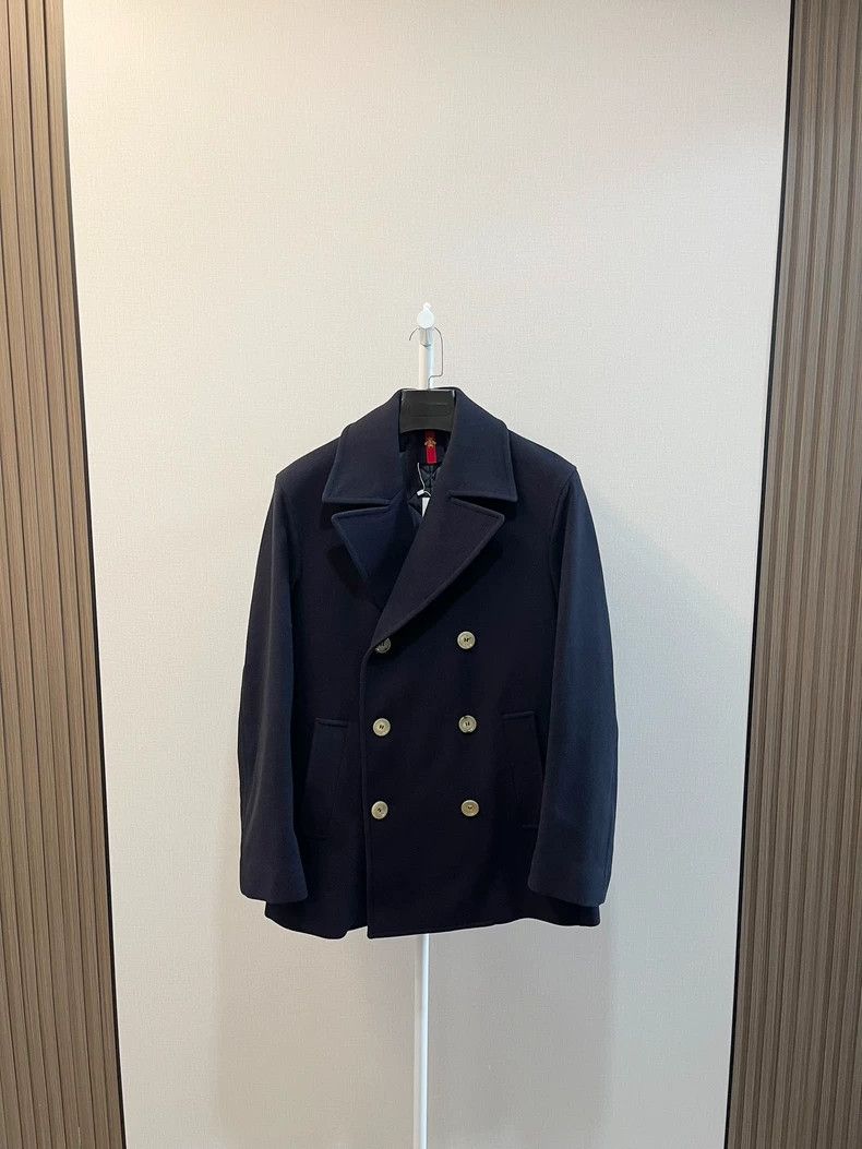 Gucci Gucci Dark blue double-breasted wool coat jacket 2502-Nexta Size US M / EU 48-50 / 2 - 1 Thumbnail