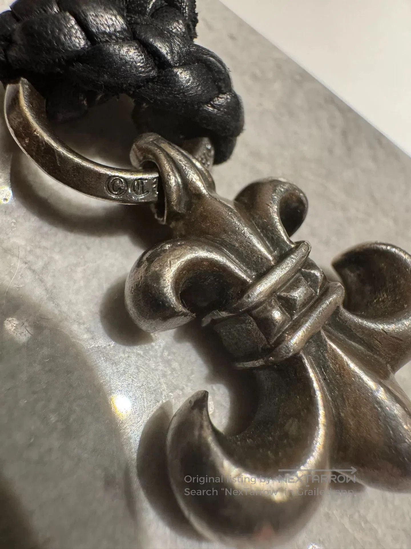 Chrome Hearts chrome hearts black leather necklace with pendant. Size ONE SIZE - 2 Thumbnail