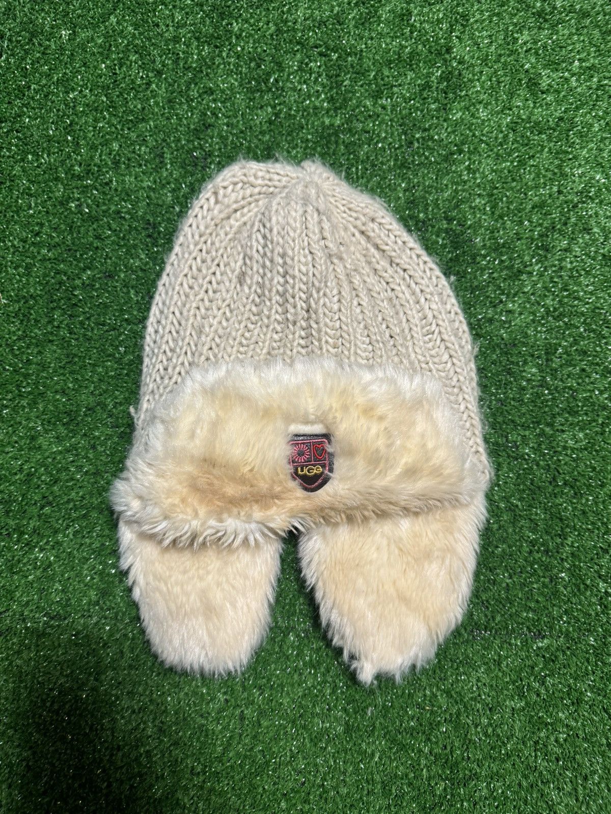 If Six Was Nine Y2k Mohair Fuzzy Wolf Ushanka Fur Hat Punk Winter Knitted Size ONE SIZE - 1 Thumbnail