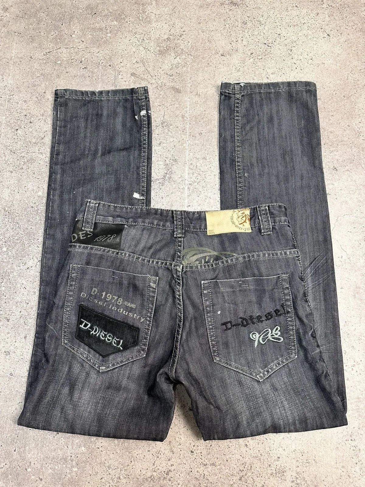 14th Addiction Diesel Vintage Faded Jeans Cut Italy Streetwear Style Size US 32 / EU 48 - 17 Thumbnail