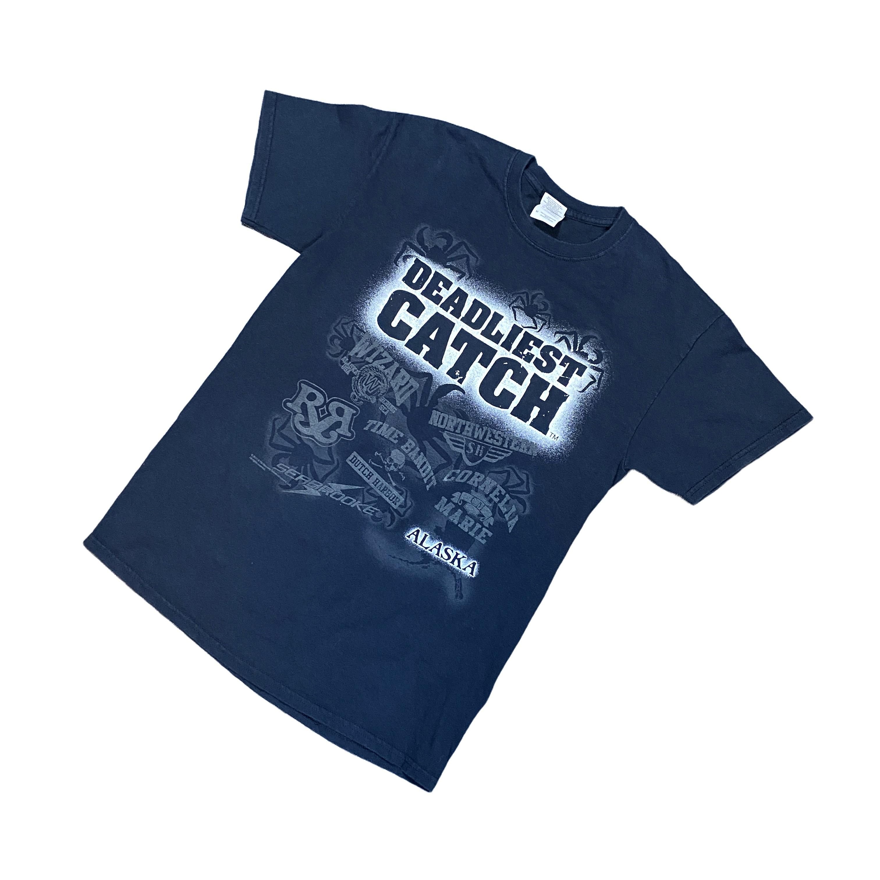 Vintage Vintage Y2K Deadliest Catch Alaska T-Shirt Medium Black Size US M / EU 48-50 / 2 - 4 Thumbnail