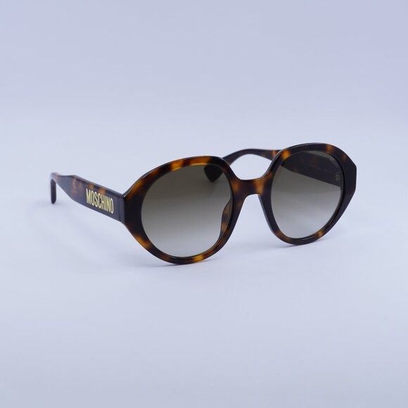 Moschino MOS126/S 005L 9K Sunglasses Havana Round Frame display picture 1