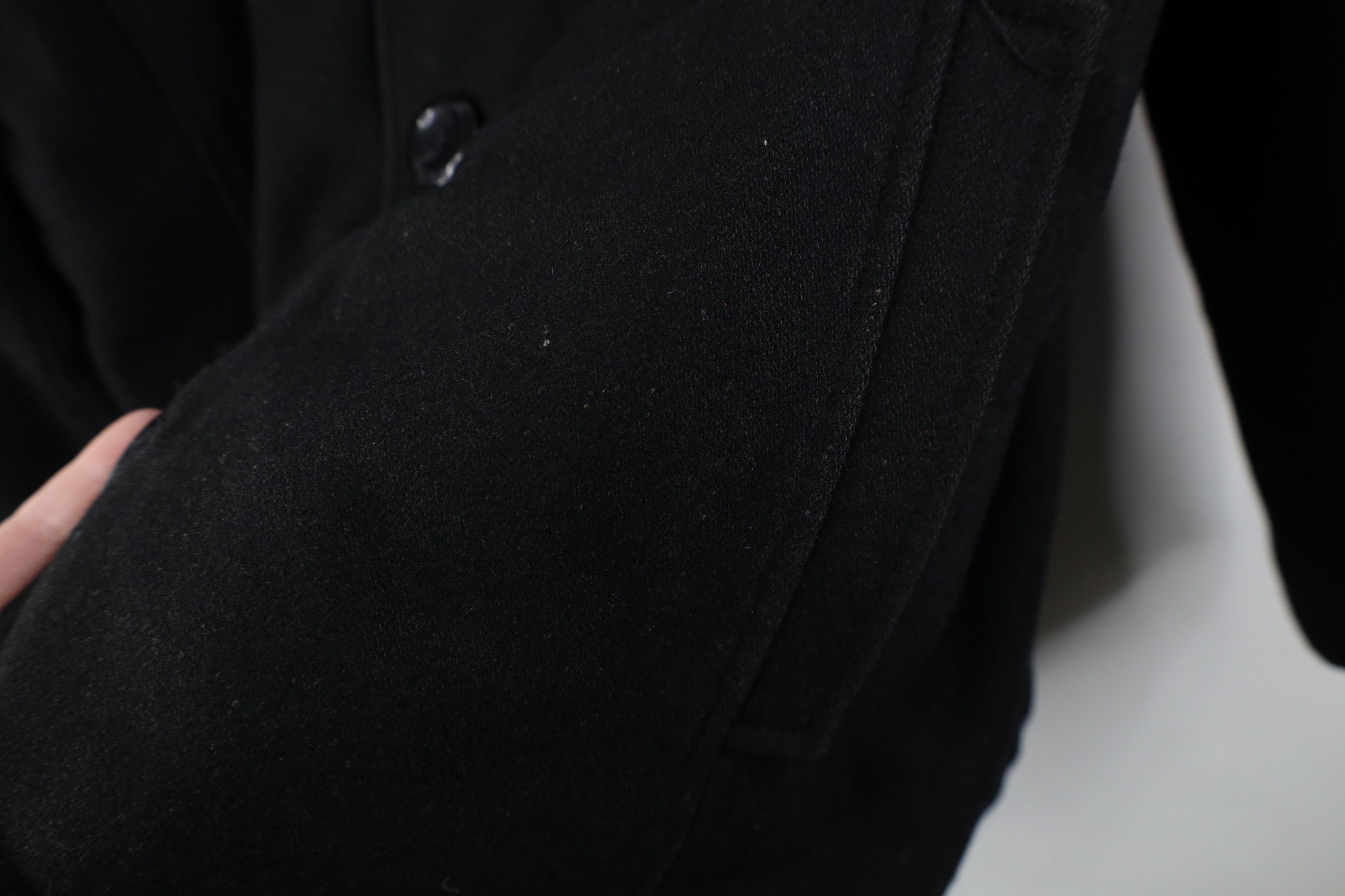 Guess Vintage Y2K Guess Wool Blend Button Peacoat Jacket Black Size US L / EU 52-54 / 3 - 7 Thumbnail