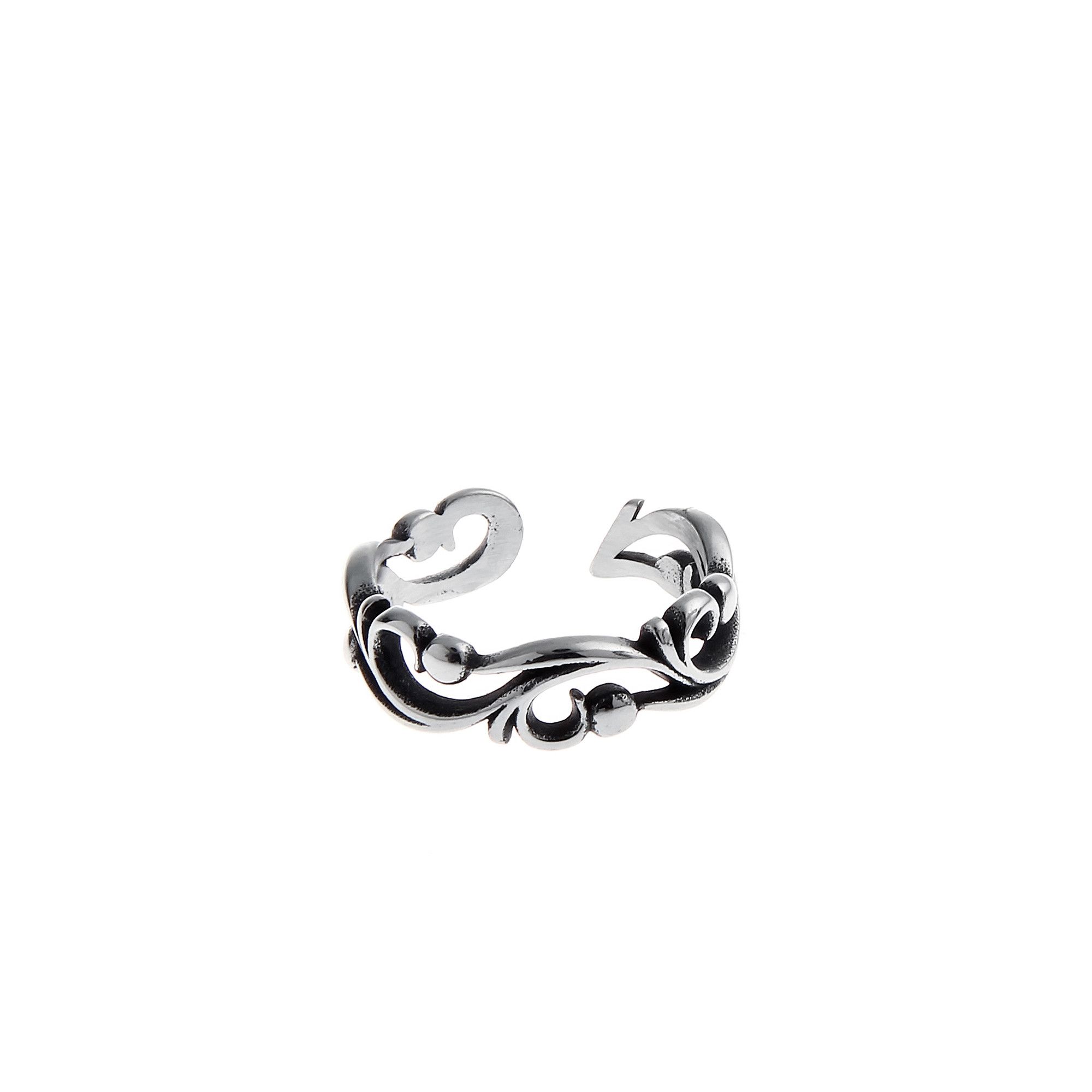 Jewelry Punk Jewelry Rings Open Size Chrome Ring (Size 7-13) Size ONE SIZE - 5 Thumbnail