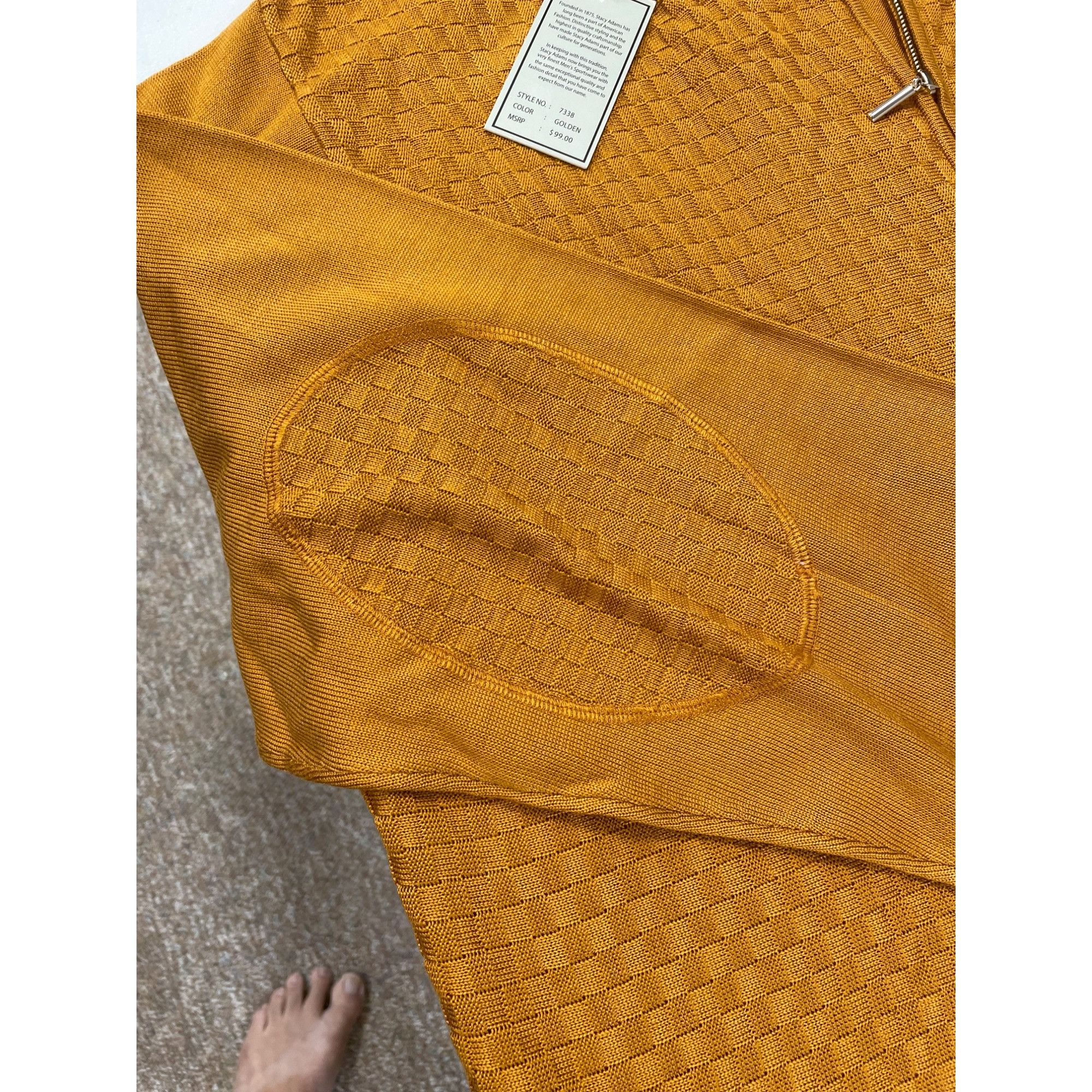 Stacy Adams Stacy Adams Mens Gold Rust Knit Casual Dress Sweater Size 3X Size US XXL / EU 58 / 5 - 5 Thumbnail