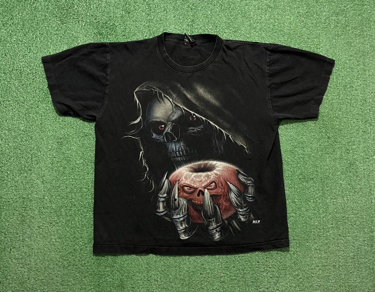 Vintage Skull Print Vintage Tee 90s Size US L / EU 52-54 / 3 - 1 Thumbnail