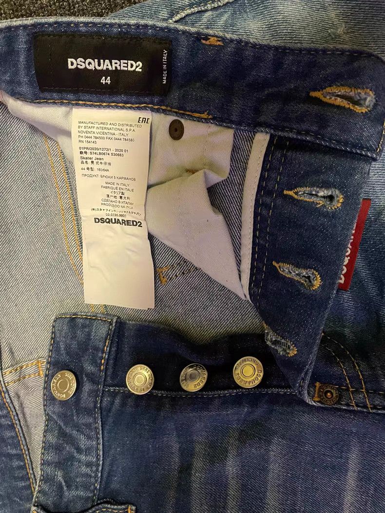 Dsquared2 Dsquared2 Light Wash Distressed Jeans Size US 34 / EU 50 - 2 Thumbnail