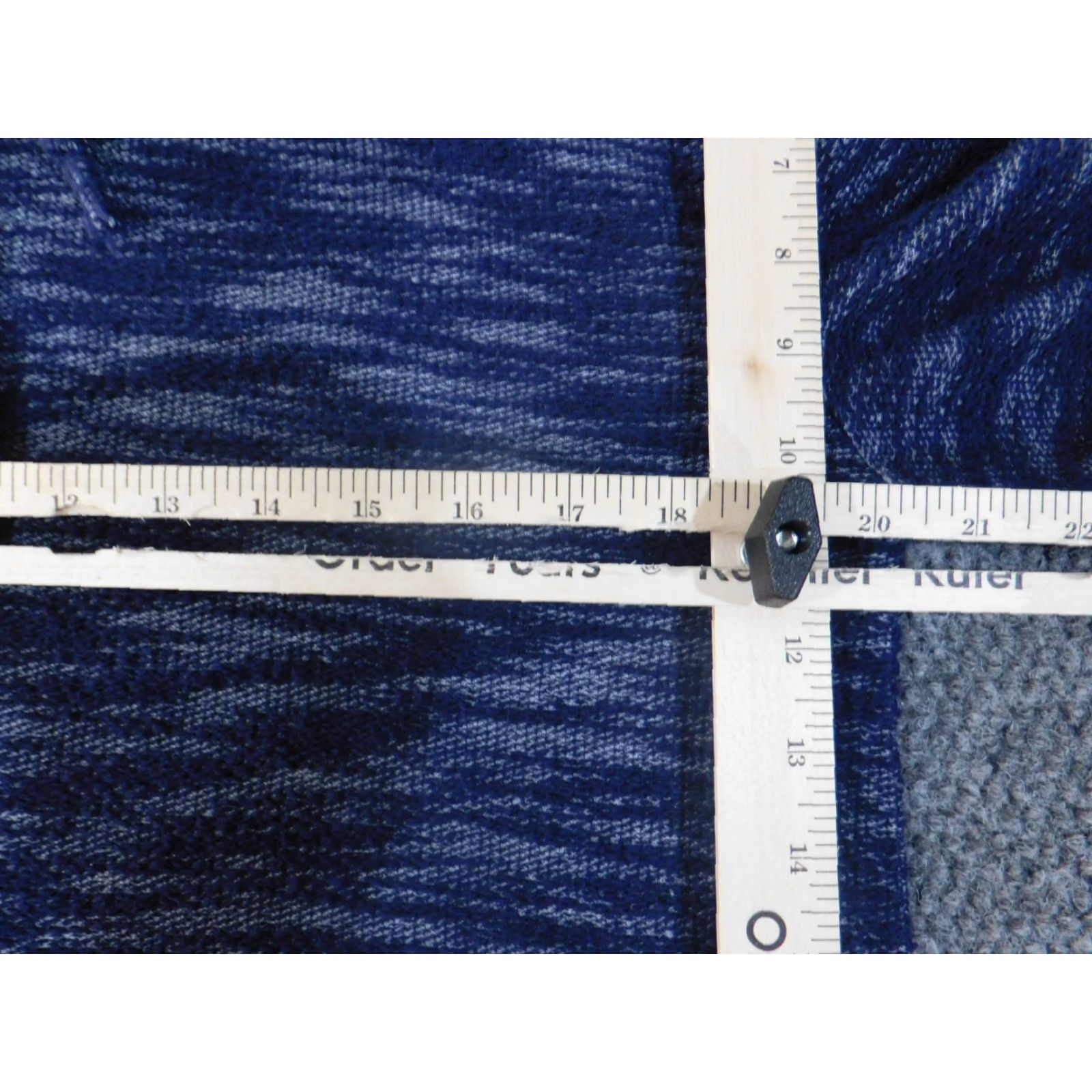 Jones New York Jones New York Sweater Pullover Womens Large Blue Geometric Knit Mock Neck Raglan Sleeve Stretch Regular Vintage: No (Geometric) Size L / US 10 / IT 46 - 5 Thumbnail