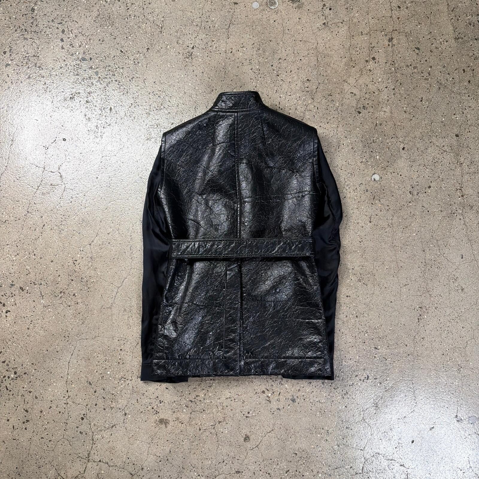 Rick Owens Rick Owens SS16 Cyclops Leather Silk Sleeve Jacket Size US S / EU 44-46 / 1 - 9 Thumbnail