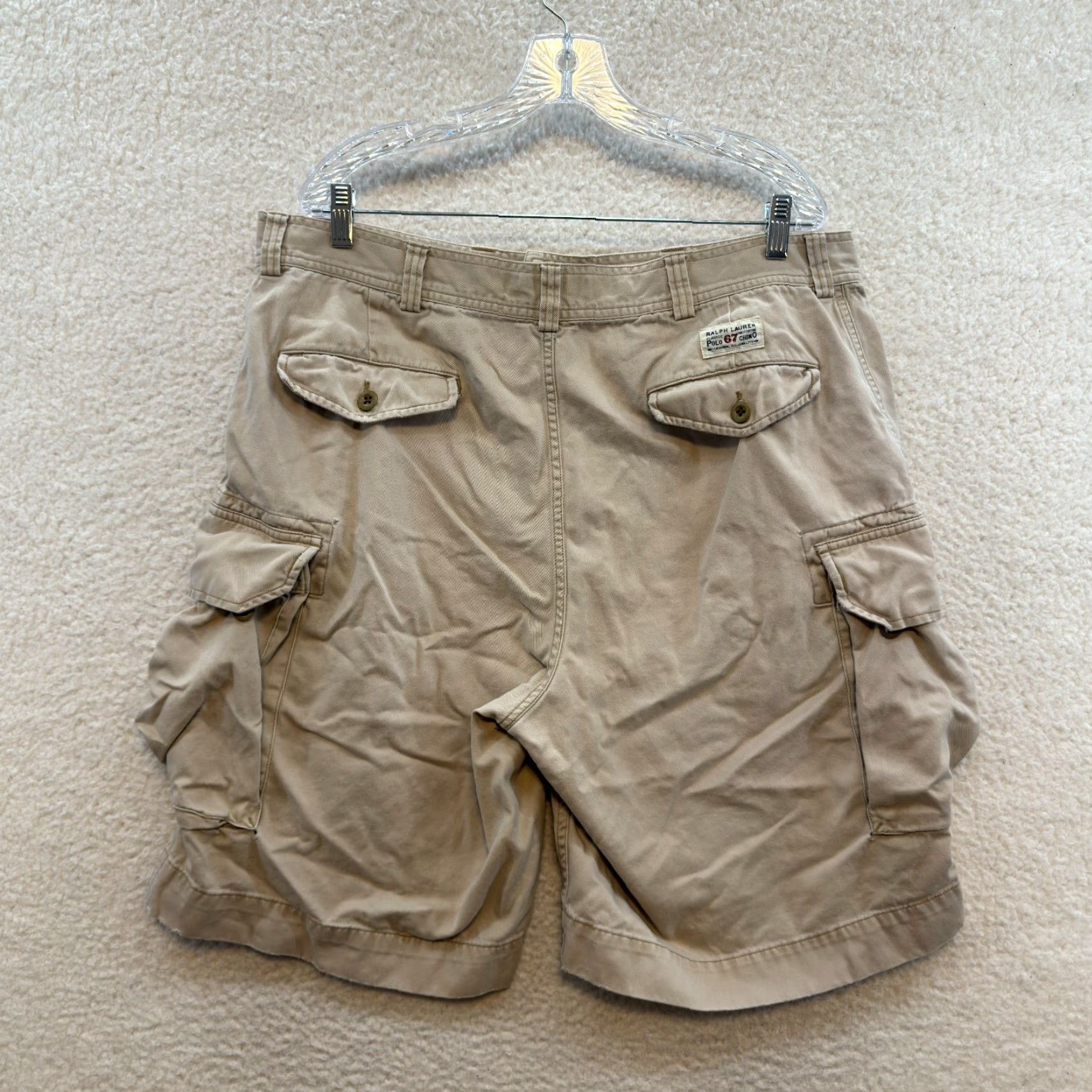 Polo Ralph Lauren VINTAGE Polo Ralph Lauren Cargo Shorts Mens 38 Beige Military Utility Tan Khaki Size US M / EU 48-50 / 2 - 2 Thumbnail