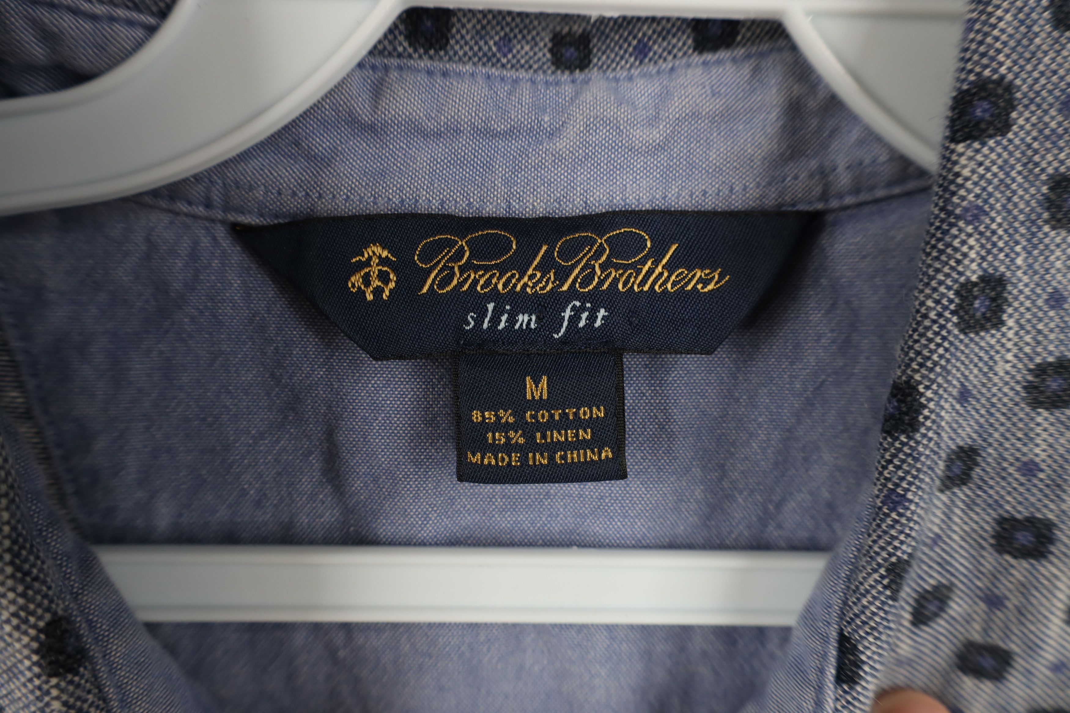 Brooks Brothers Brooks Brothers Linen Blend Geometric Knit Golf Polo Shirt Size US M / EU 48-50 / 2 - 8 Thumbnail
