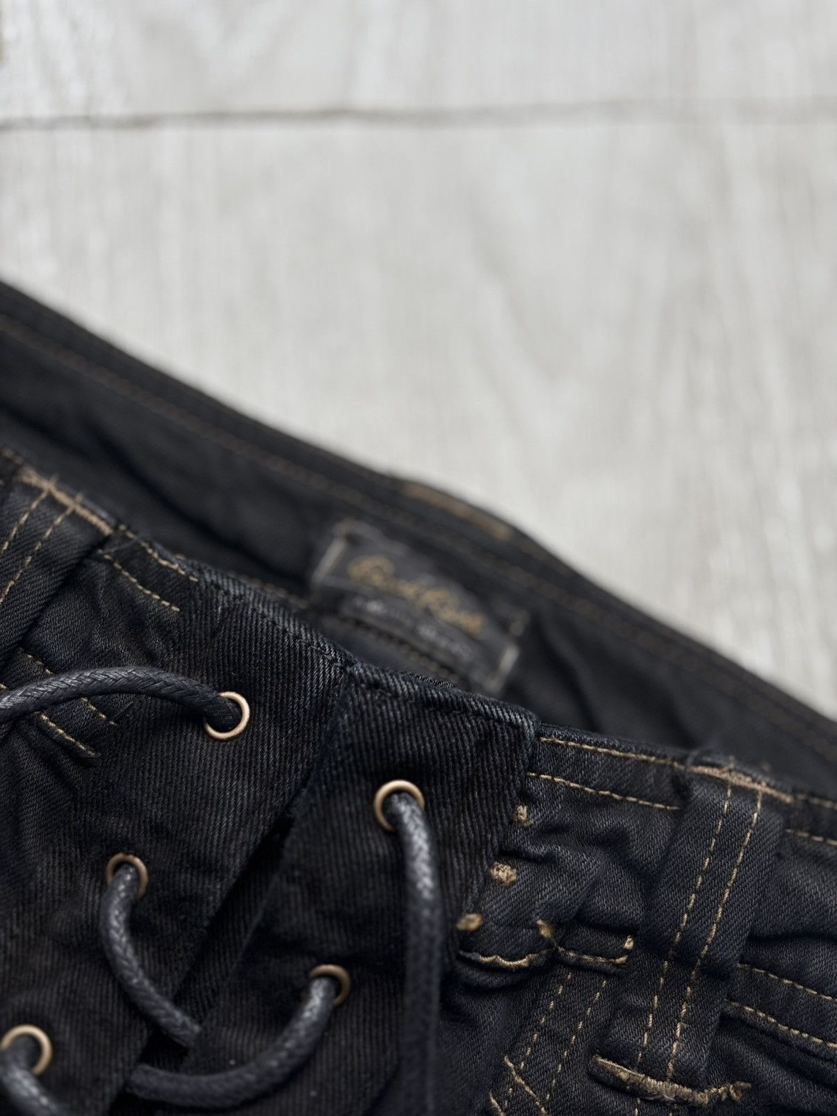 Japanese Brand BACK RUSH lace up flare jeans Size US 26 / EU 42 - 3 Thumbnail