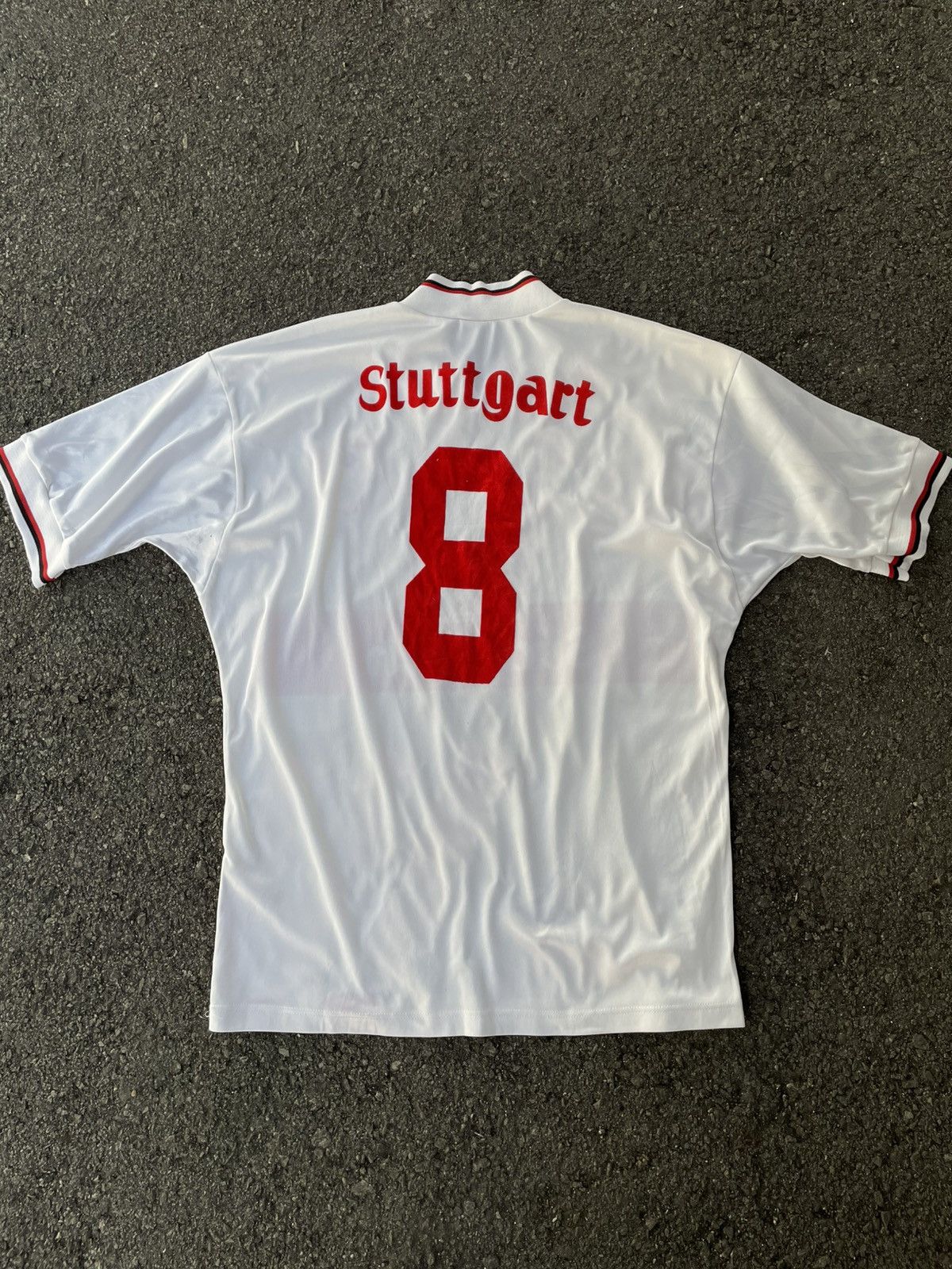 Adidas #8 Adidas VFB Stuttgart 1992/93 | Home Soccer Jersey Size US XL / EU 56 / 4 - 6 Thumbnail