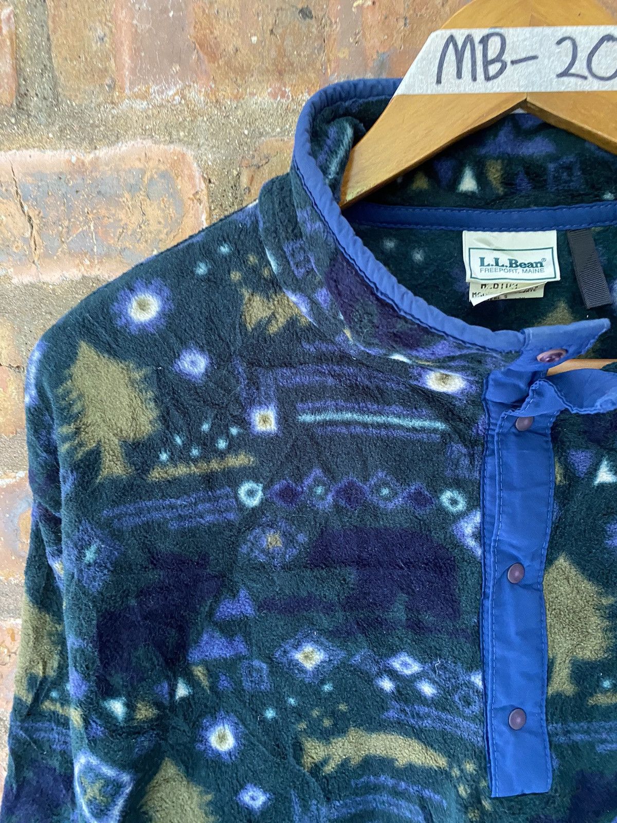 L.L. Bean 1990s LL Bean Fleece native print Size US M / EU 48-50 / 2 - 6 Thumbnail
